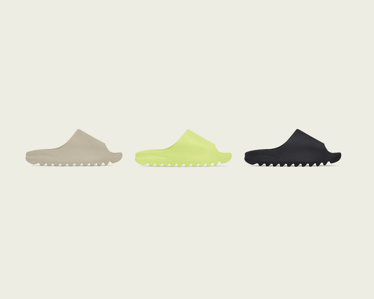 adidas Yeezy Slide Pure, Glow Green", and Onyx The Darkside Initiative adidas Yeezy Slide Pure, Glow Green", and Onyx The Darkside Initiative