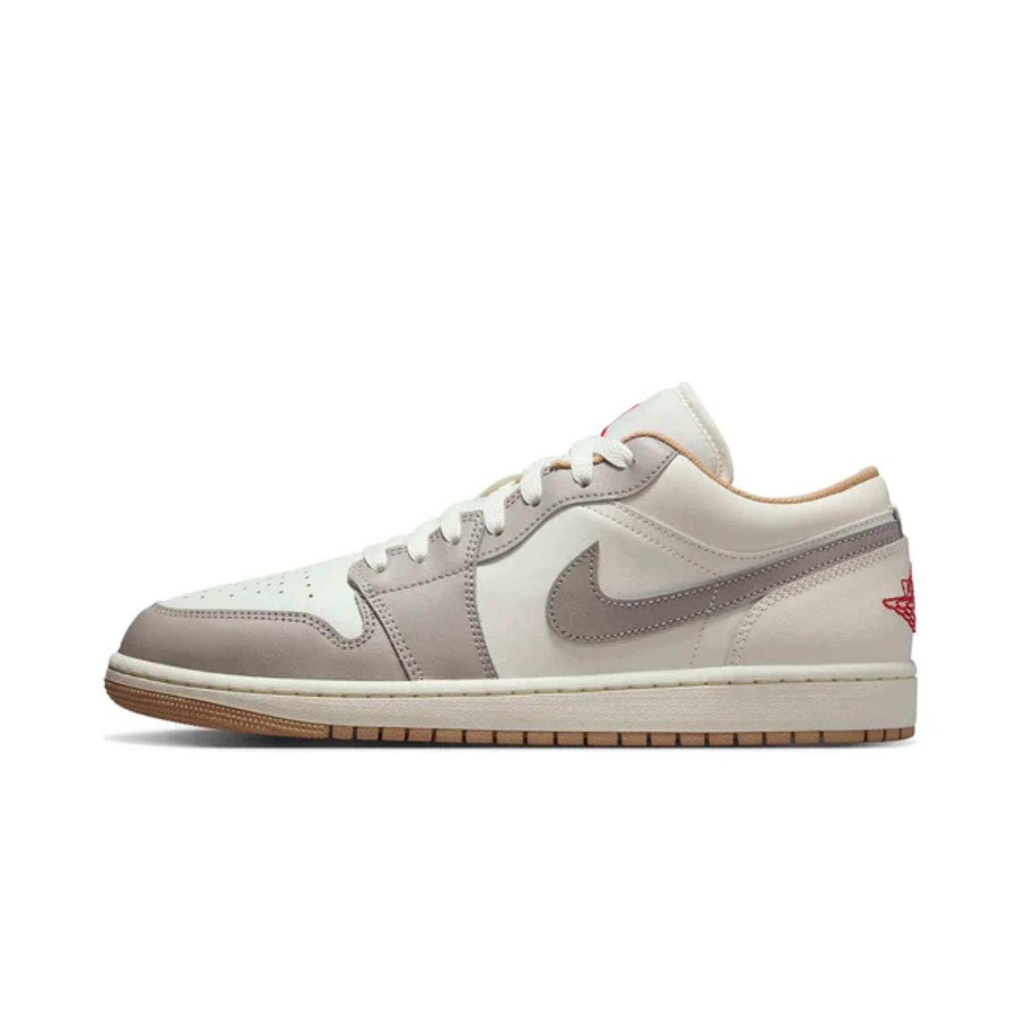 553558-169] Air Jordan 1 Low Sail (Sail, Fire Red, College