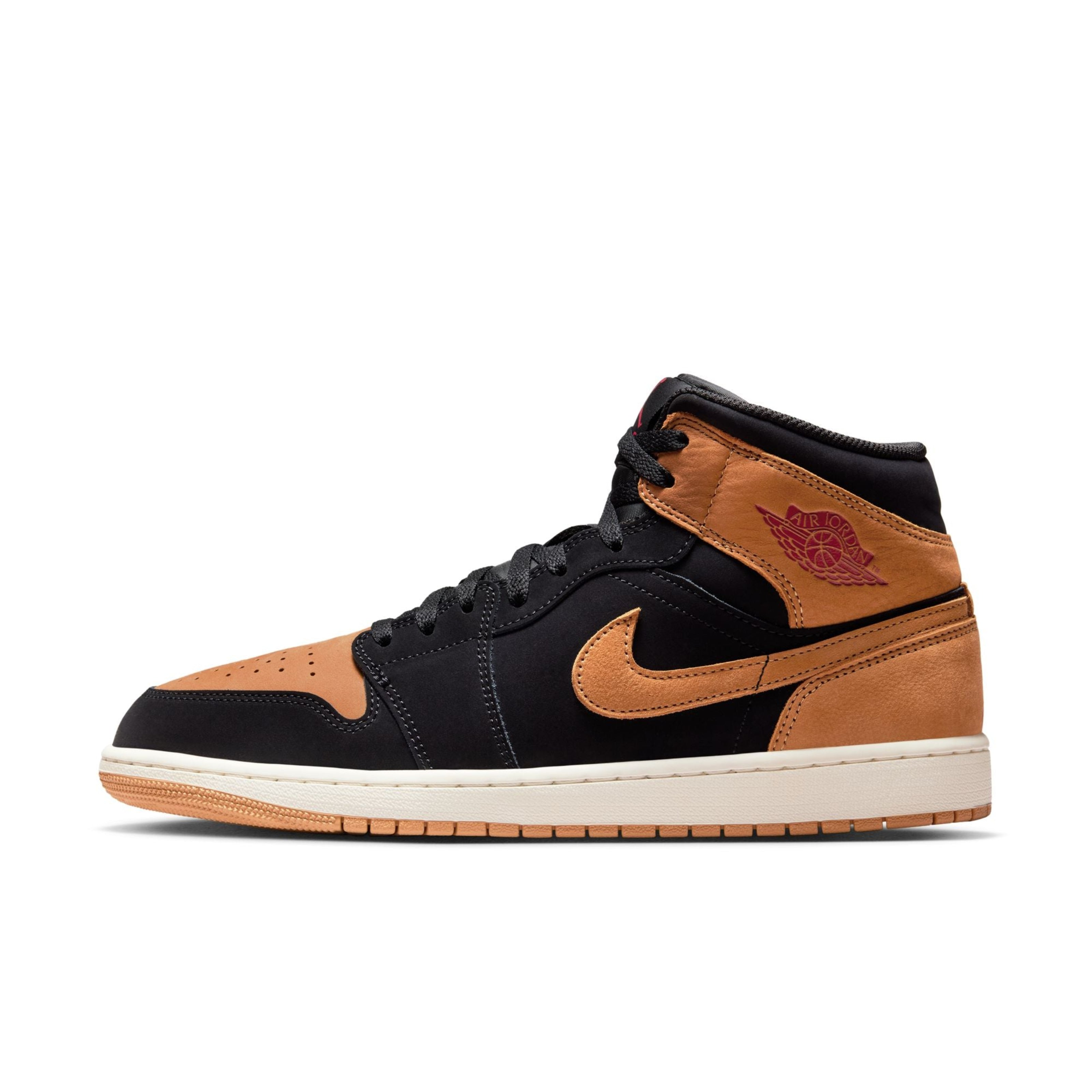 HV4091-002] Air Jordan 1 Mid 'Black Flax' (Black, Flax, Varsity
