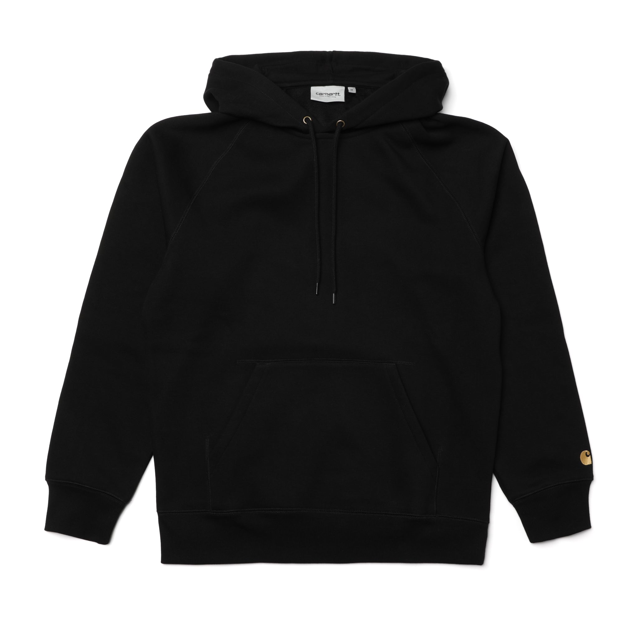 I033661 00F XX Carhartt WIP Hooded Chase Sweater Black Gold The Darkside Initiative