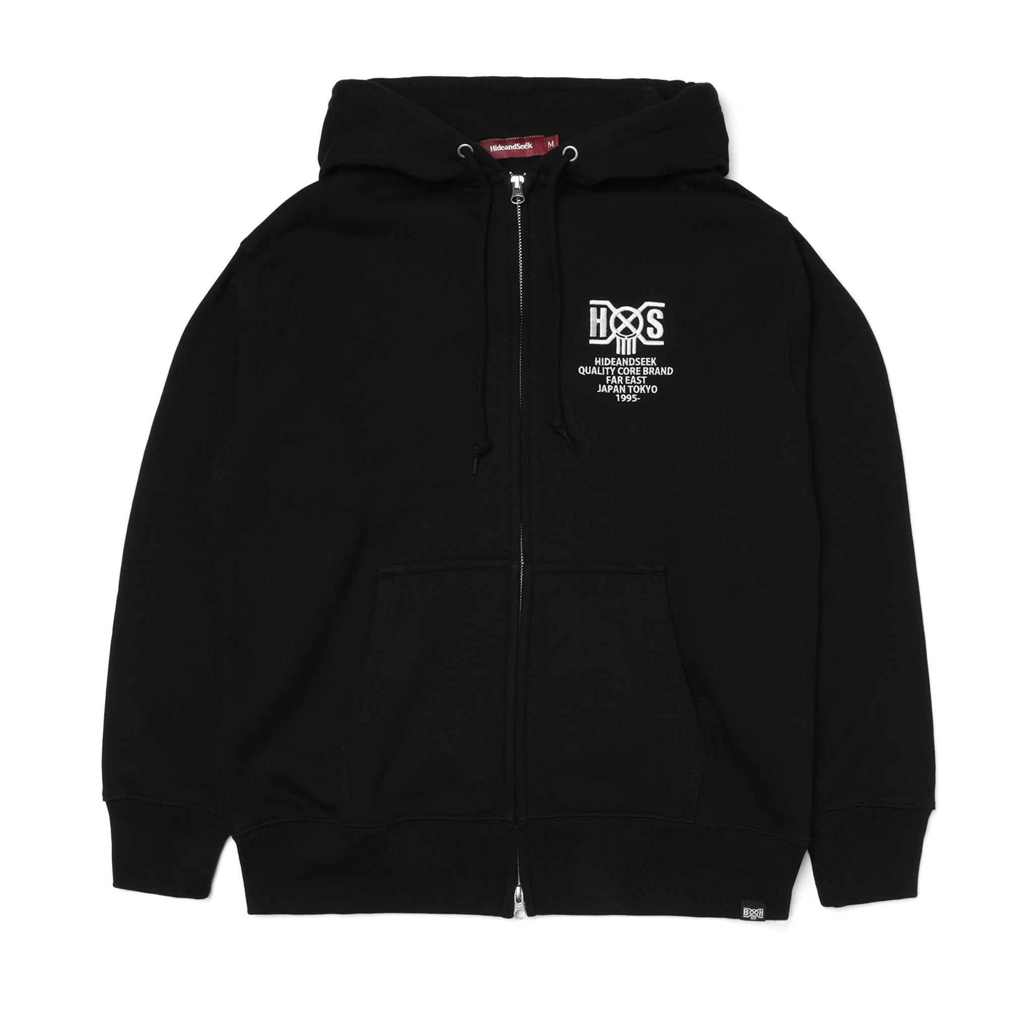 Hide and Seek x Bounty Hunter Hooded Zip Sweatshirt Black