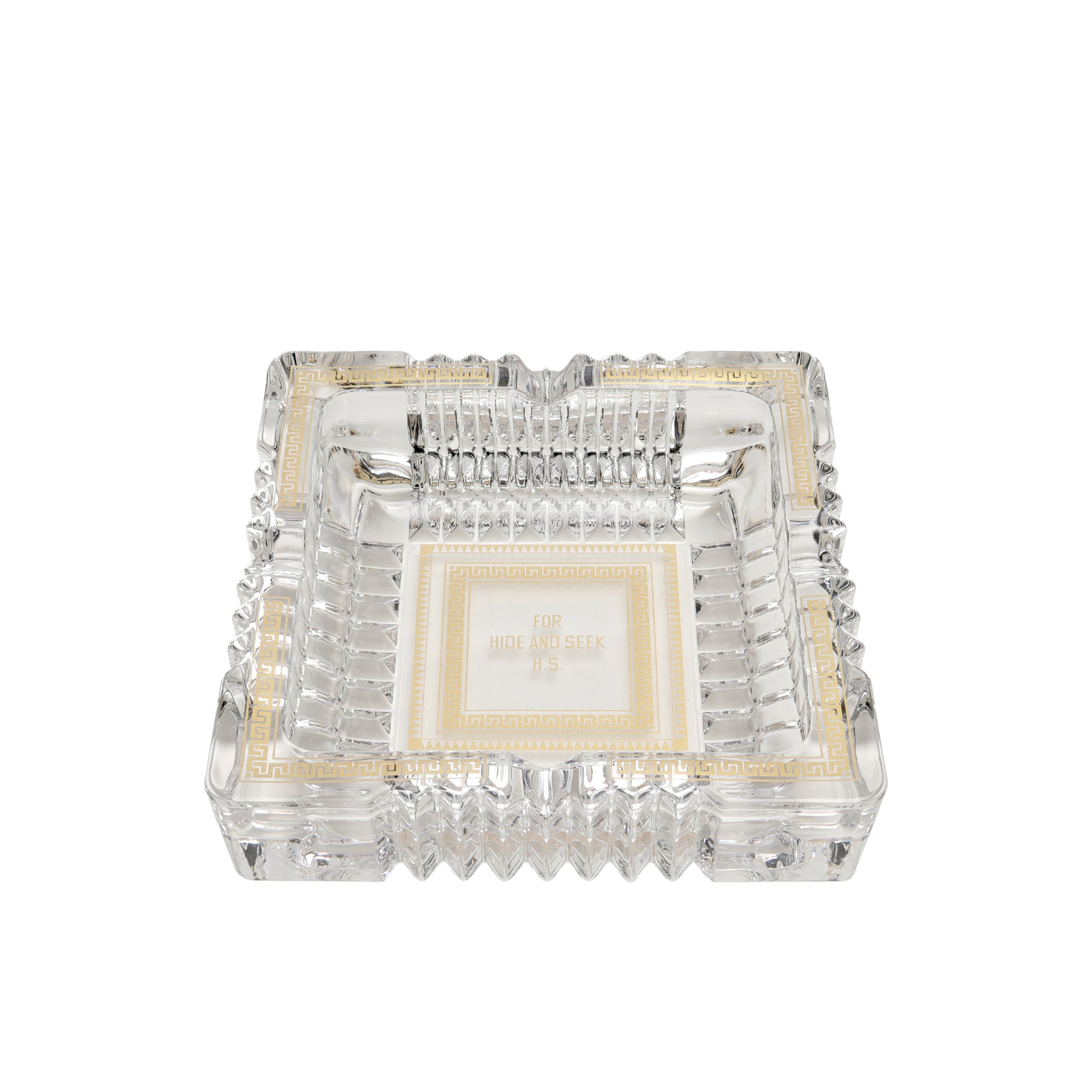 HG-071125] Hide and Seek Glass Ashtray (Clear) – The Darkside