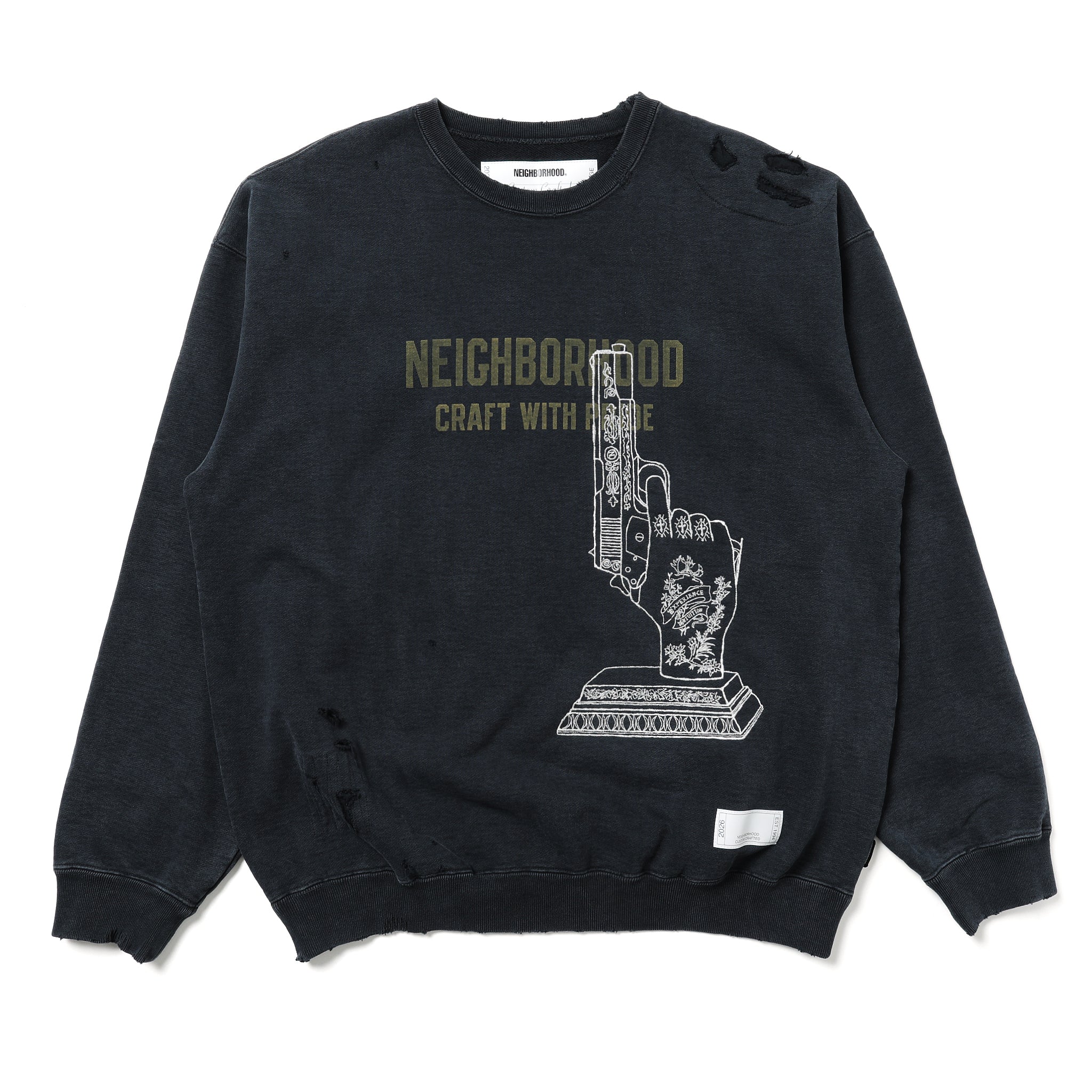 新品 NEIGHBORHOOD SAVAGE SWEAT SHIRT LS XL 261FPNH-CSM08] Neighborhood Savage Sweatshirt LS (Black) – The