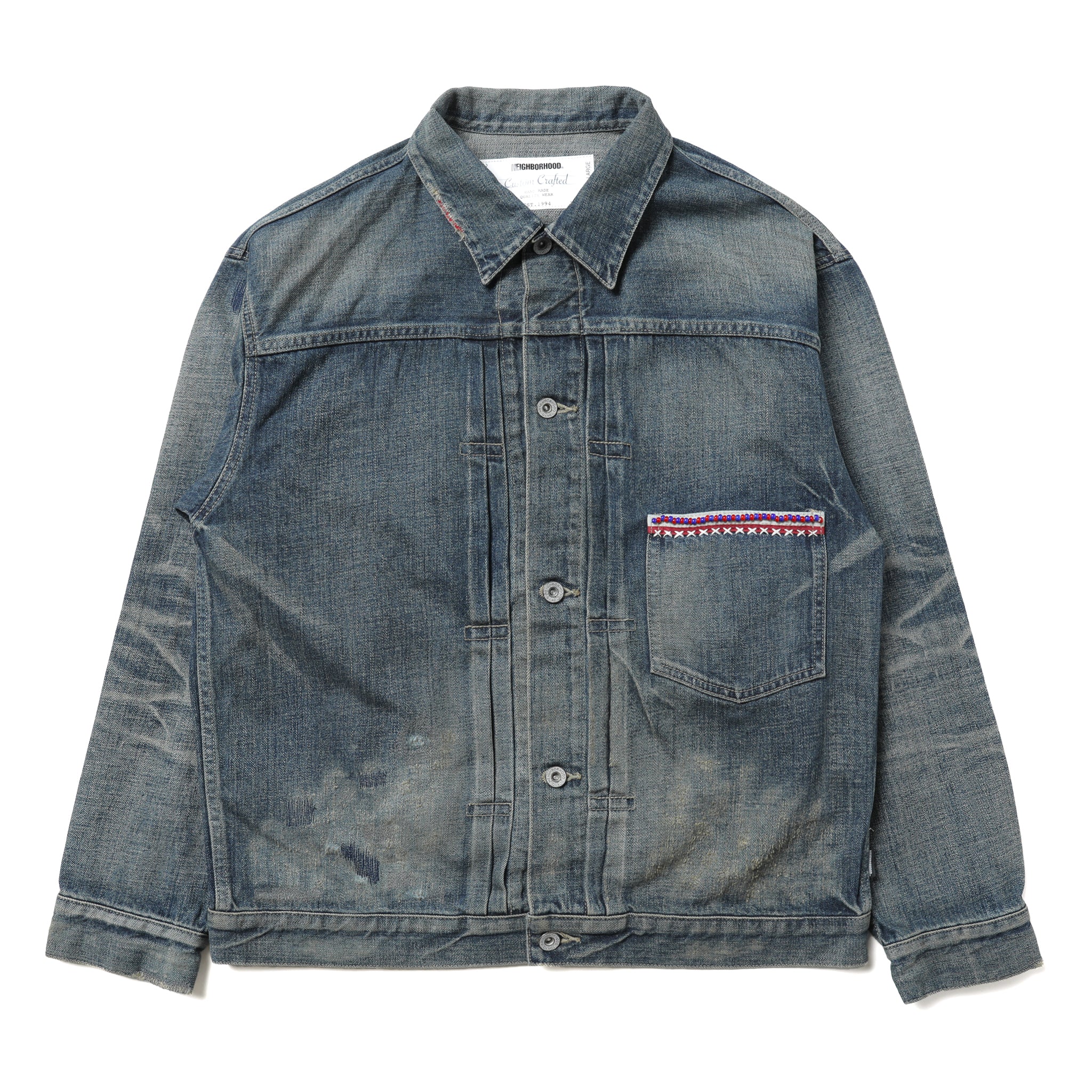 261XBNH-JKM01] Neighborhood Savage Denim Type-1 Jacket (Indigo