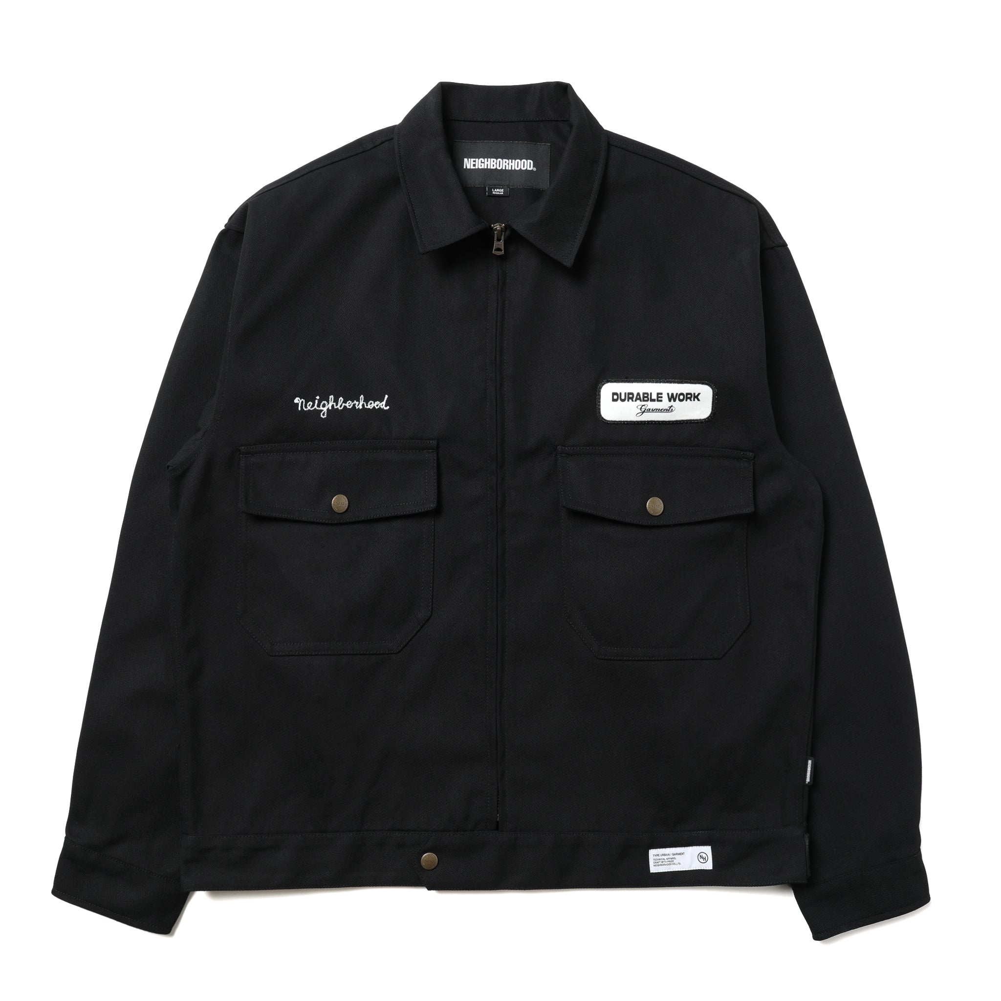 261TSNH-JKM03] Neighborhood Zip Work Jacket (Black) – The Darkside