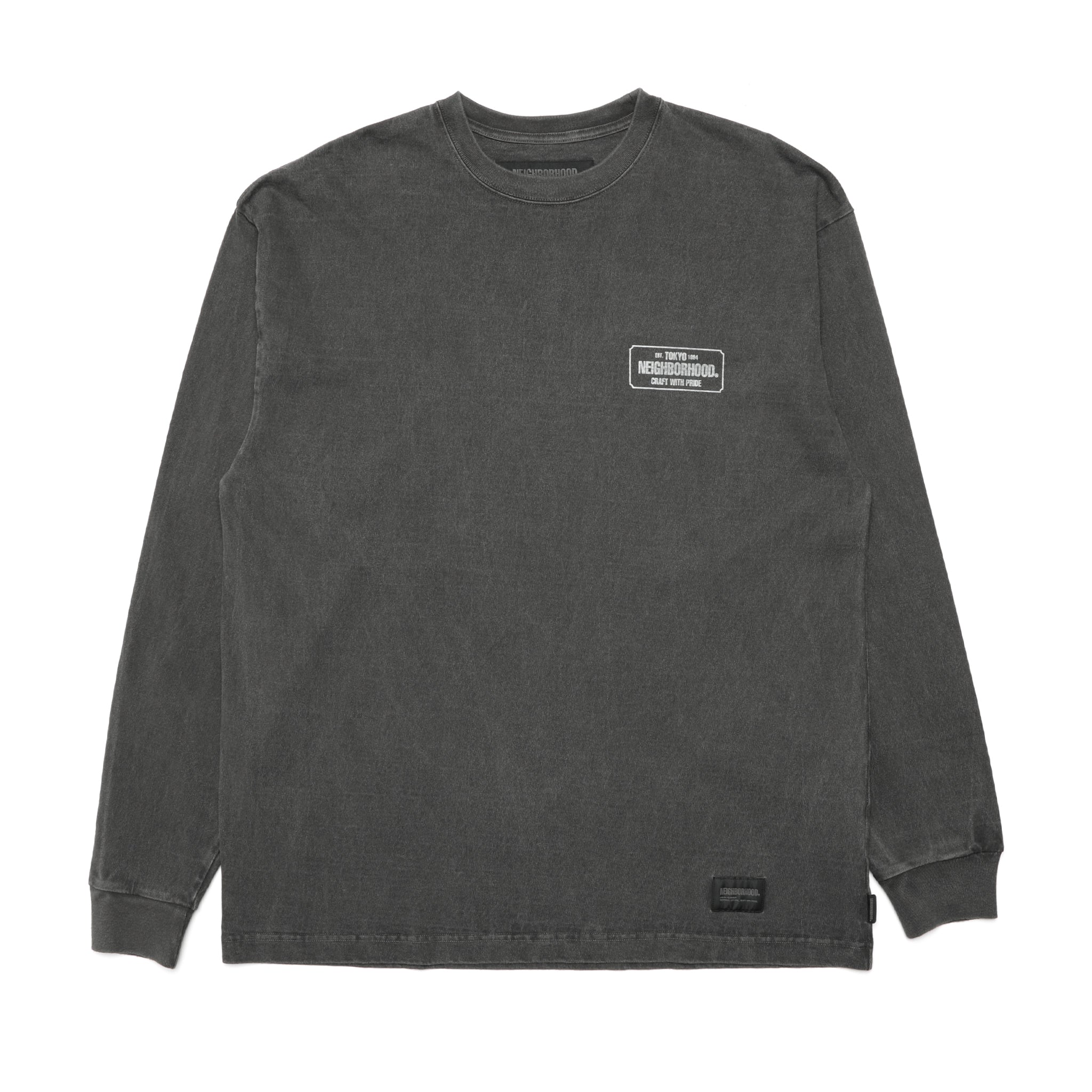 232UNNH-CSM01] Neighborhood Pigment Dyed L/S Crewneck T-Shirt (Black) – The  Darkside Initiative
