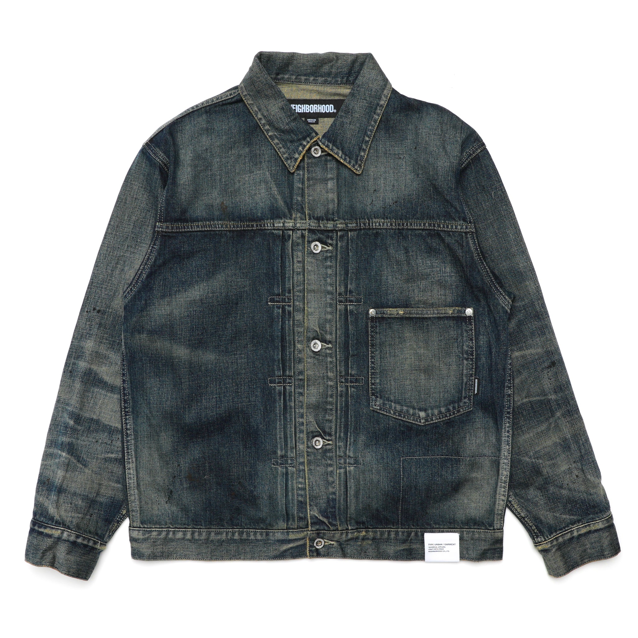 232XBNH-JKM01] Neighborhood Savage Denim Type-1 Jacket (Indigo