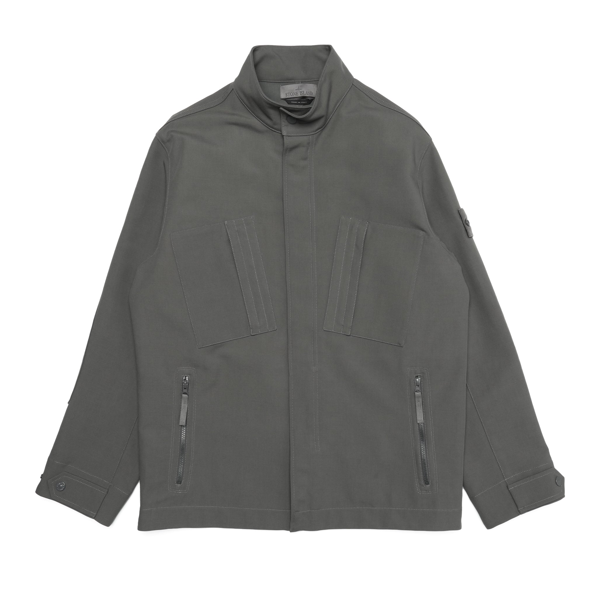 Stone Island Ghost Piece Gabardine Doppio Jacket Dark Grey