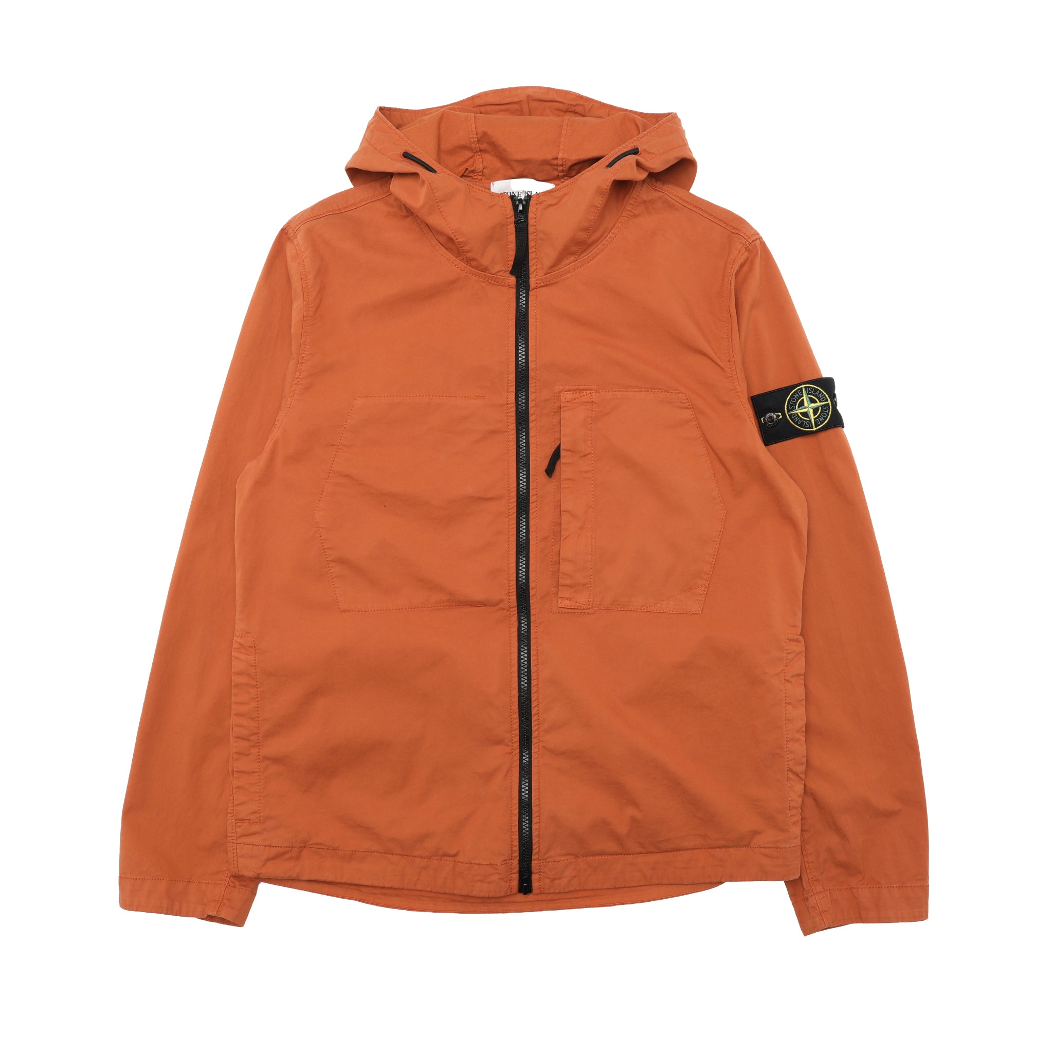 Stone Island Supima Cotton Hooded Blouson Jacket Sienna Brown