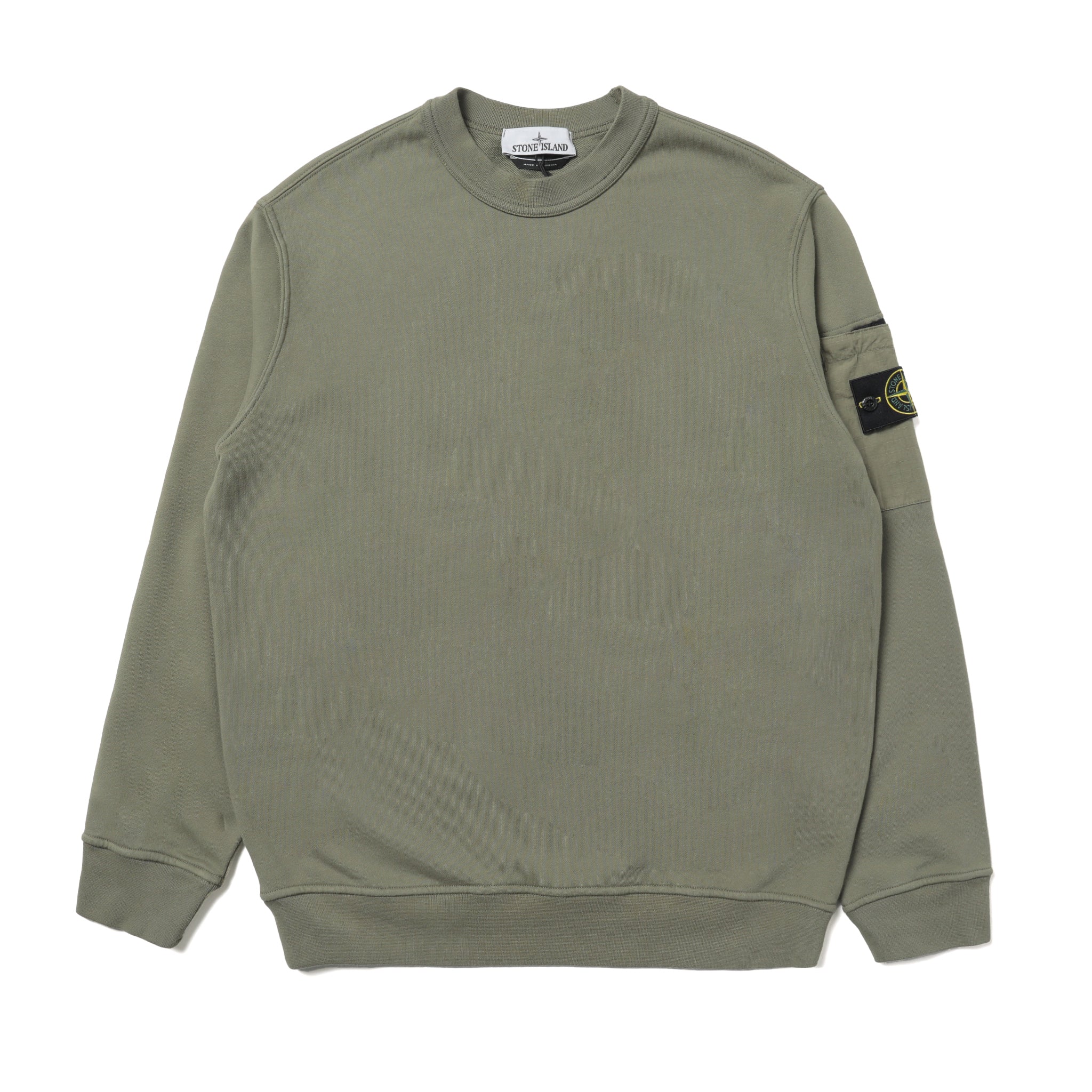 【STONE 】スウェット（L） L1S156100019S0410-V005G] Stone Island Cotton Fleece Crewneck