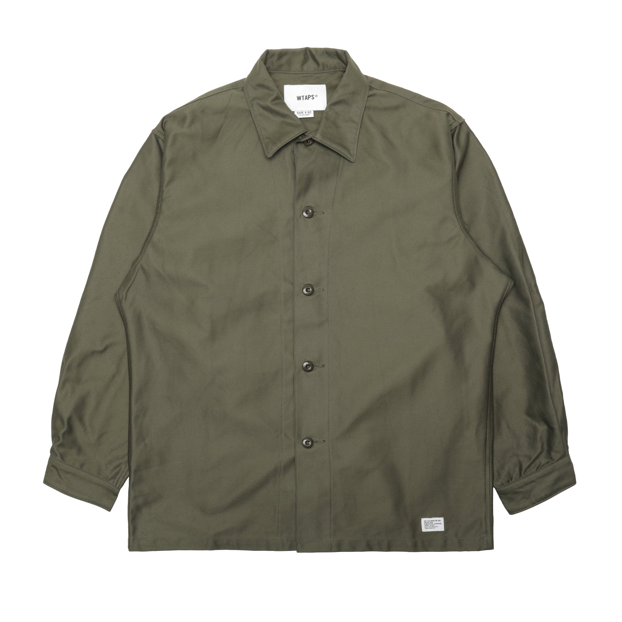 252CWDT-SHM08] WTAPS CBW 01 L/S Backsatin (Olive Drab) – The