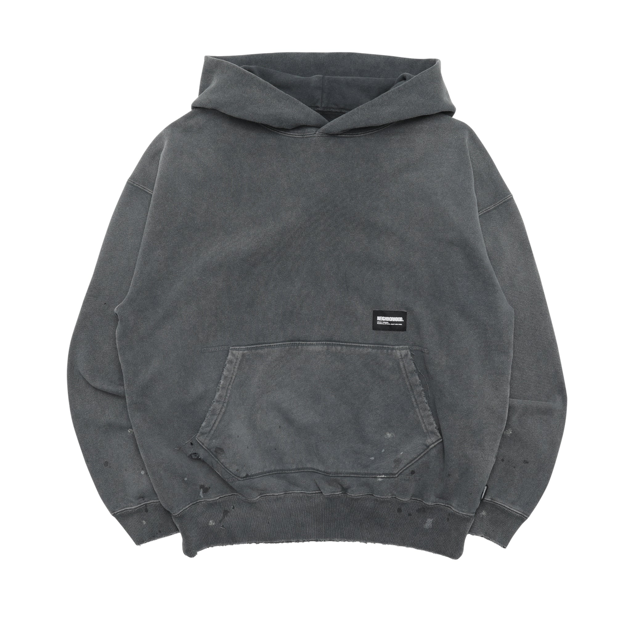 Neighborhood Damage Sweatparka L/S Hooded Sweatshirt Gray