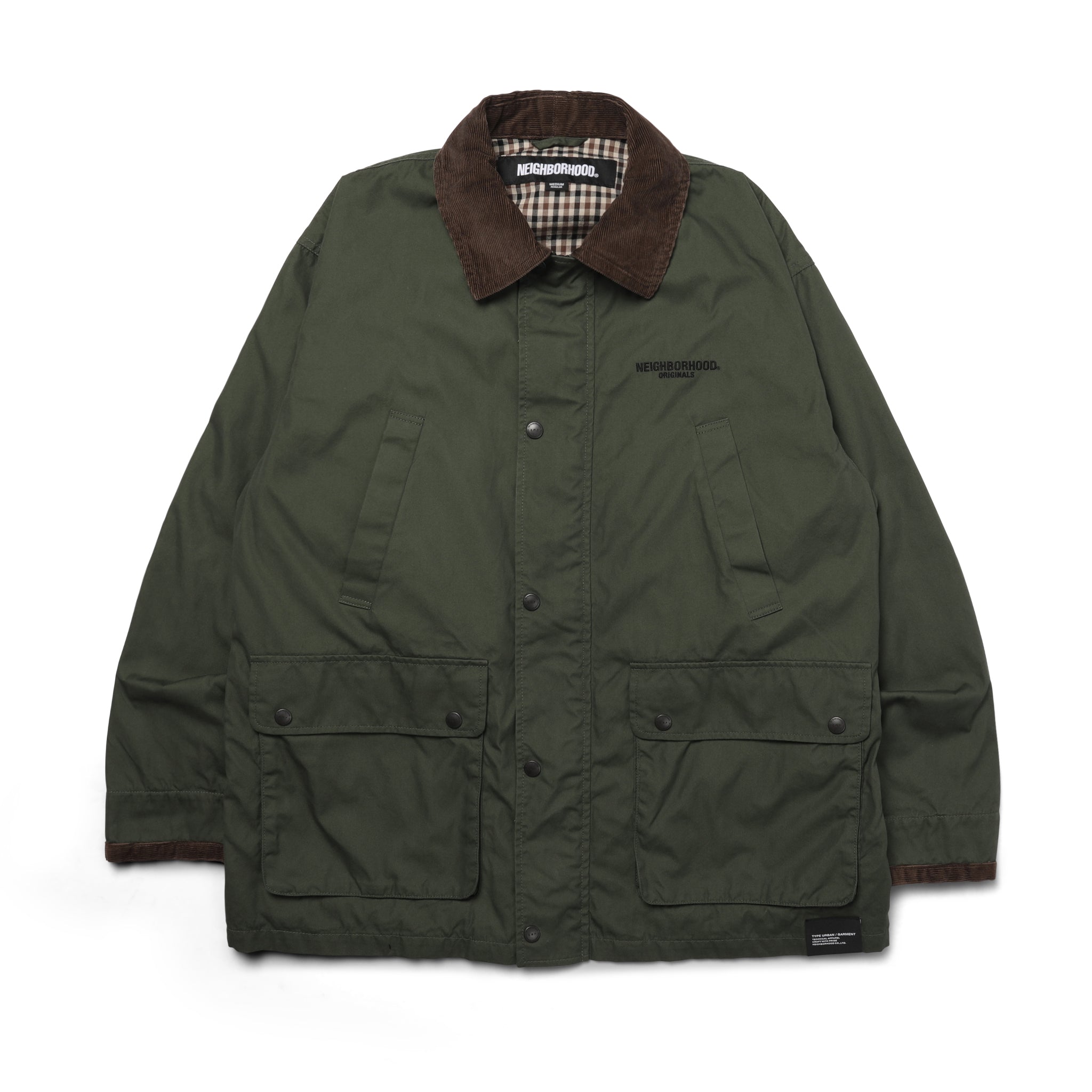 231AQNH-JKM04] Neighborhood Hunting Jacket (Olive Drab) – The