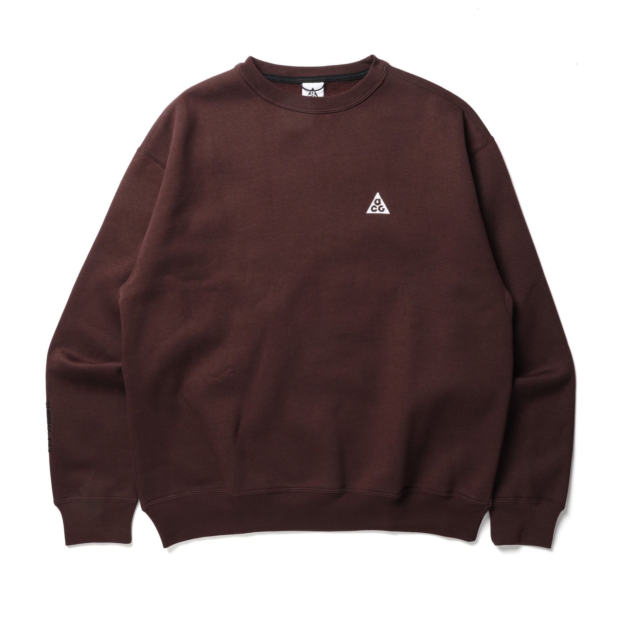 DX9611-227] Nike ACG Therma-Fit Crewneck Sweater (Earth, Black 