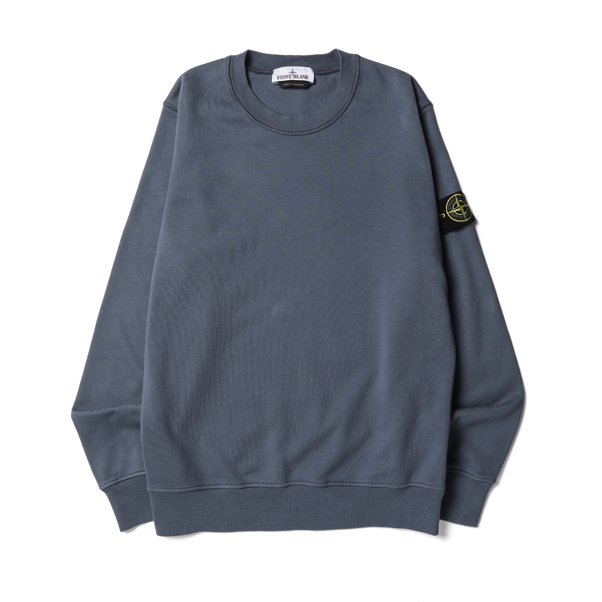 Stone Island Cotton Fleece Crewneck Sweatshirt Avio Blue