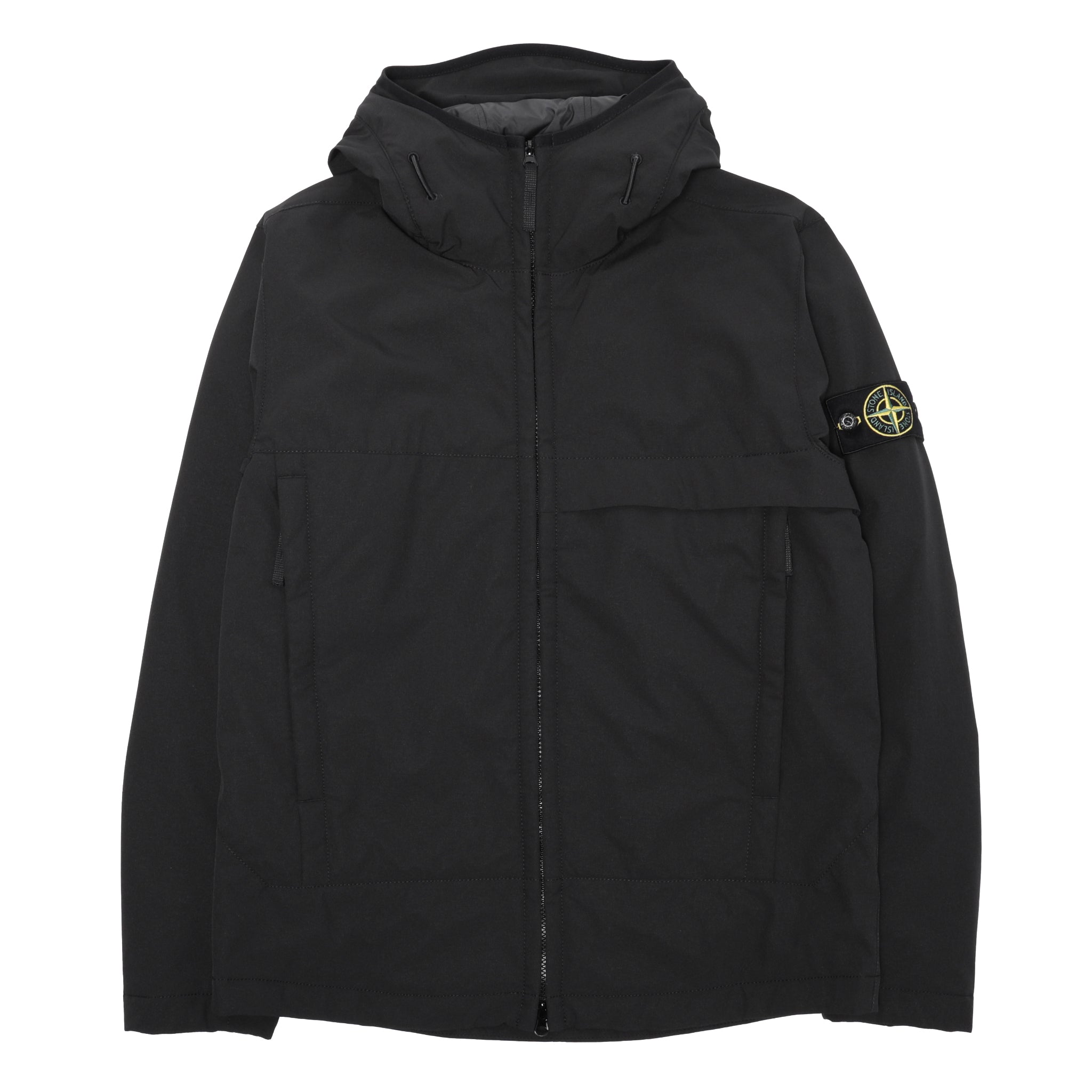 STONE ISLAND Soft SHELL-R_E.DYE® Technology In Recycled Polyester Jacket  Black - Wrong Weather