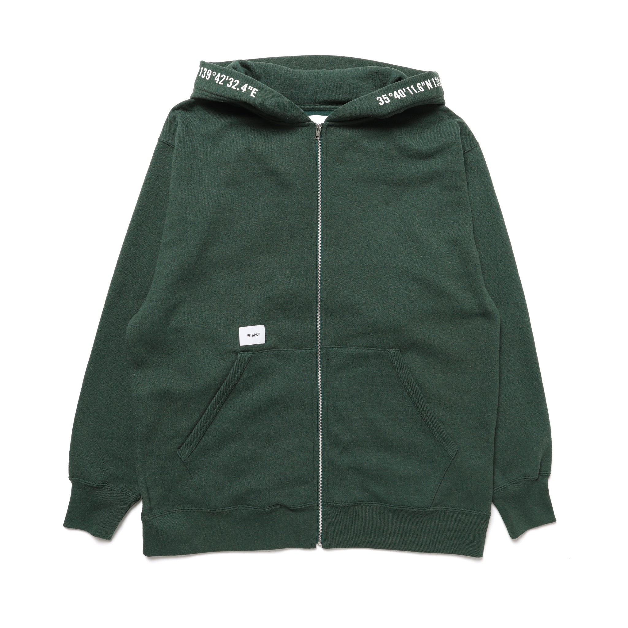 WTAPS X3.0 Zip Hooded Sweatshirt Green