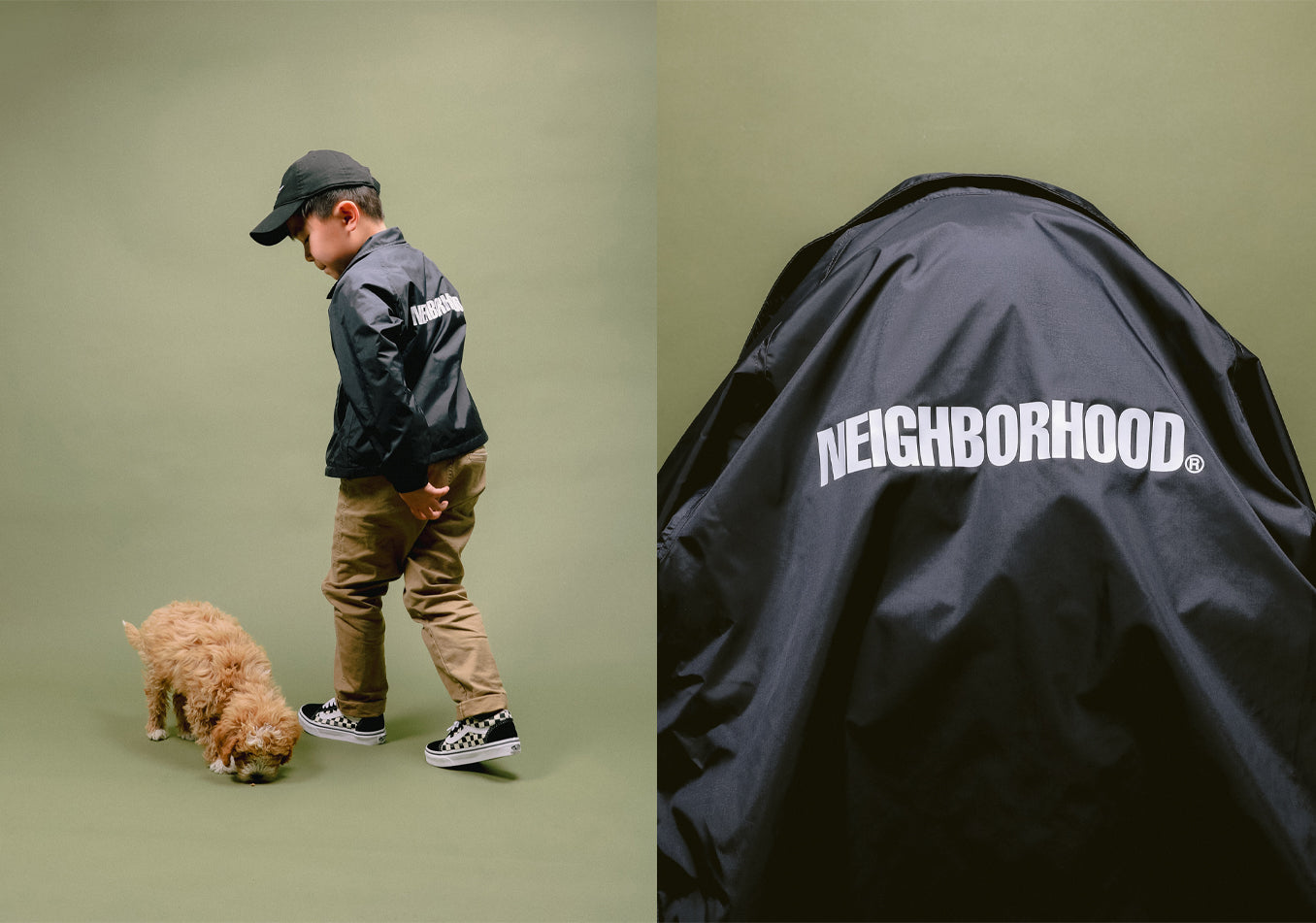 NEIGHBORHOOD ナイロンジャケット 2021 ブラック バックプリント Introducing Neighborhood One Third for Kids – The Darkside Initiative