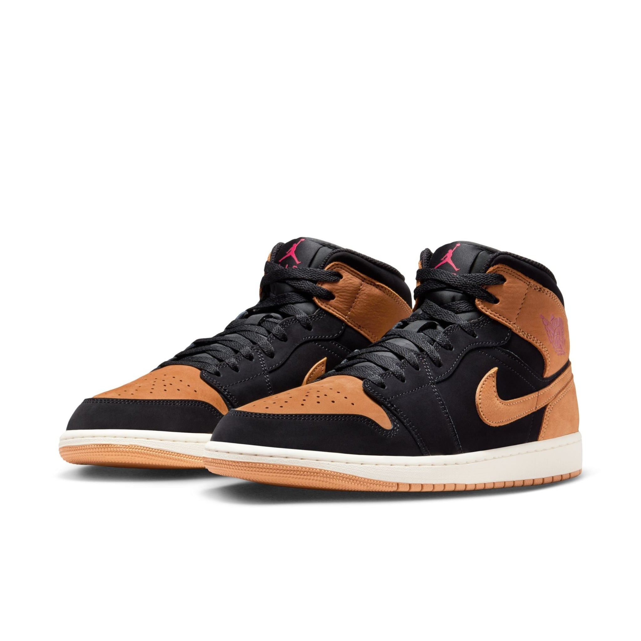 HV4091-002] Air Jordan 1 Mid 'Black Flax' (Black, Flax, Varsity