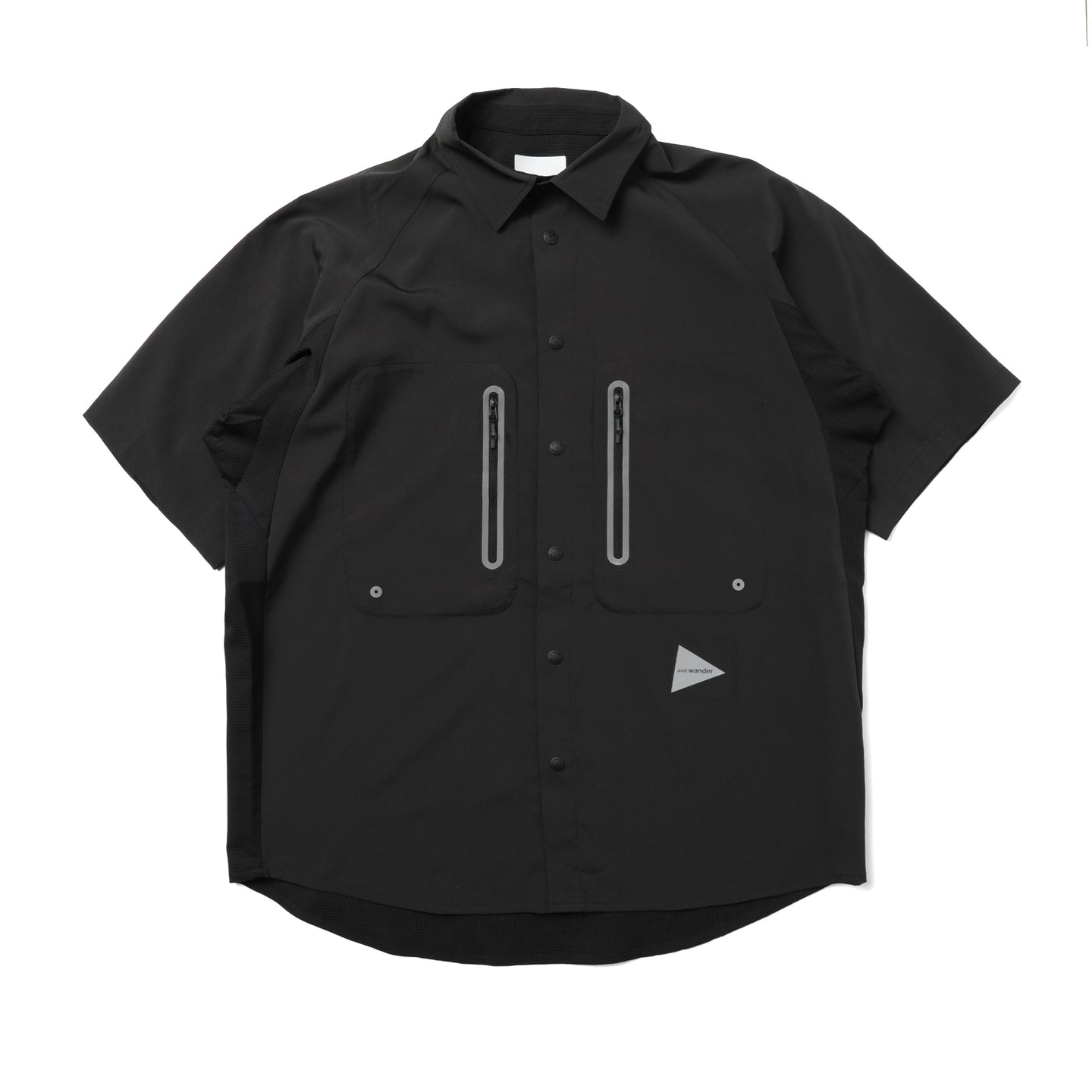 and wander Tech SS Shirt Black