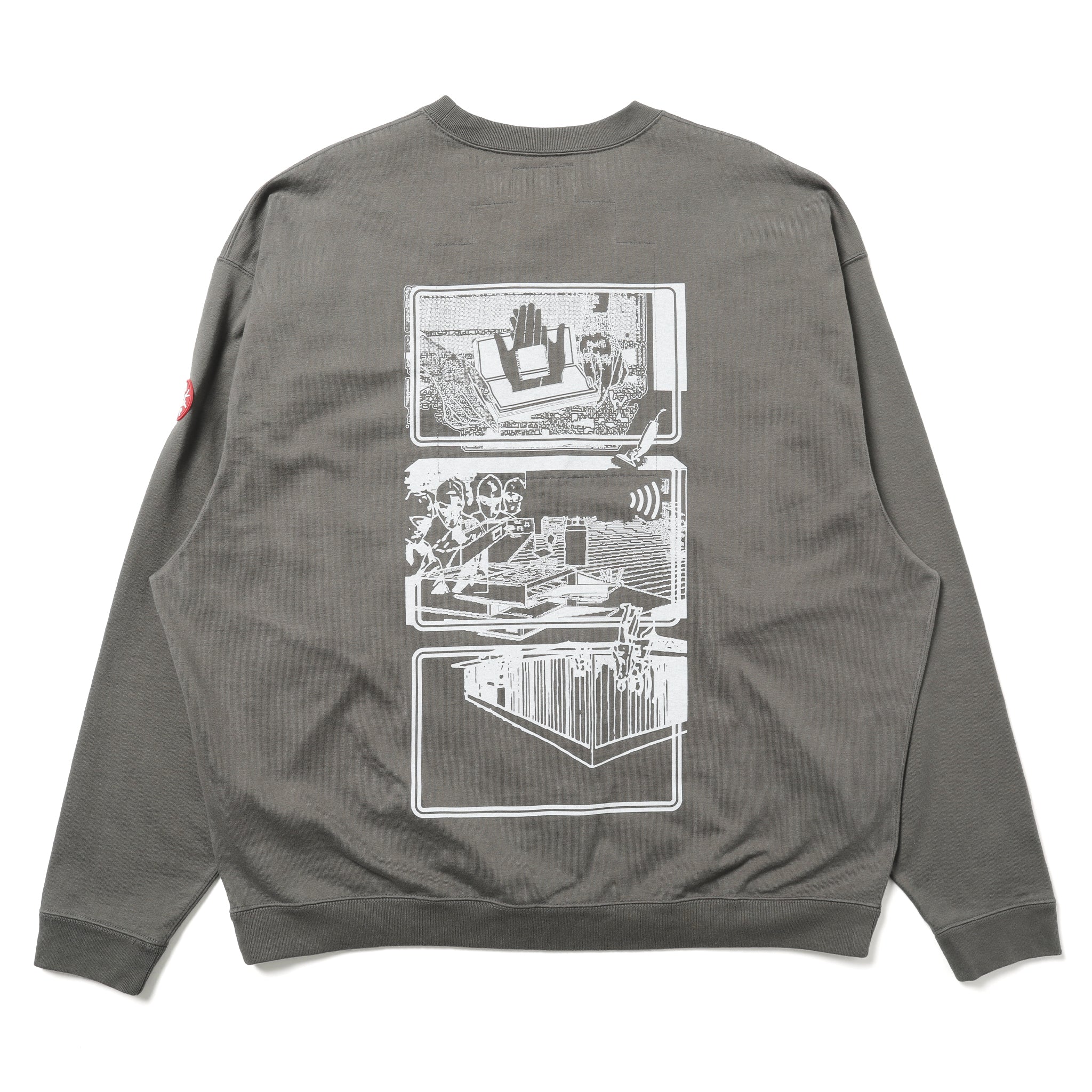 C.E cavempt CREWNECK グレー sizeM CES29CS28] Cav Empt MD Clean Room Light Big Crewneck (Charcoal