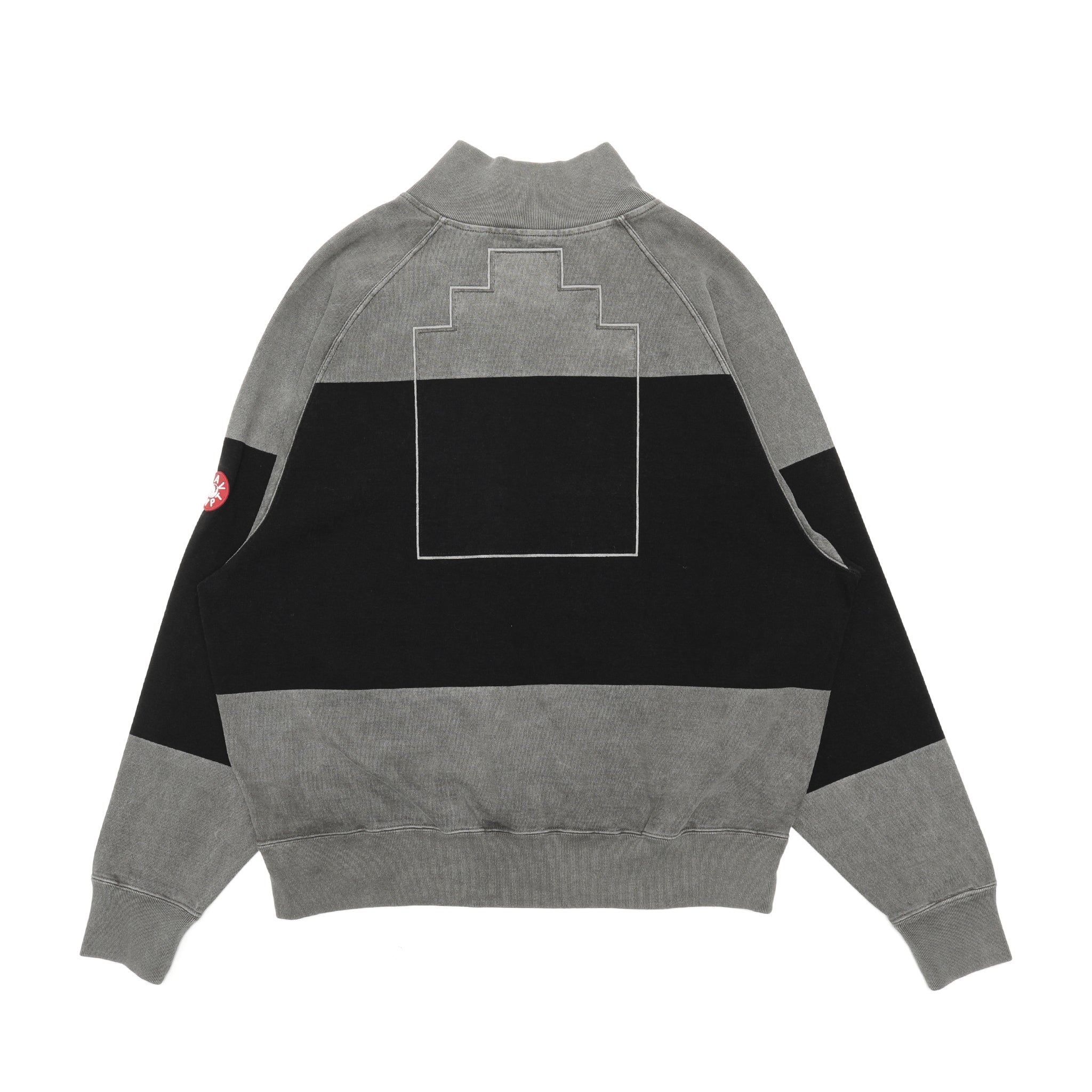 トップス cavempt OVERDYE STRIPE HALF ZIP CES28CS19] Cav Empt Overdye Stripe Half Zip (Black) – The Darkside