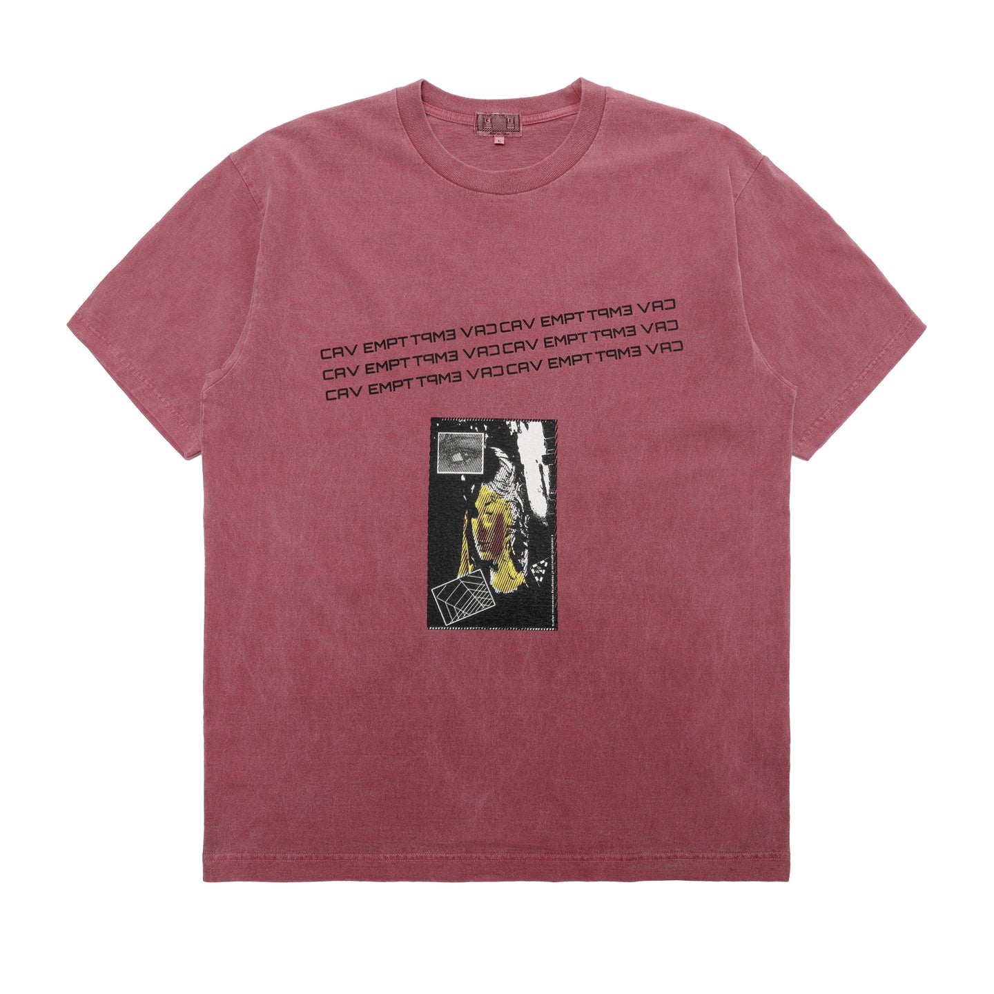 Cav Empt Overdye Rhetorical Operations T-Shirt Burgundy