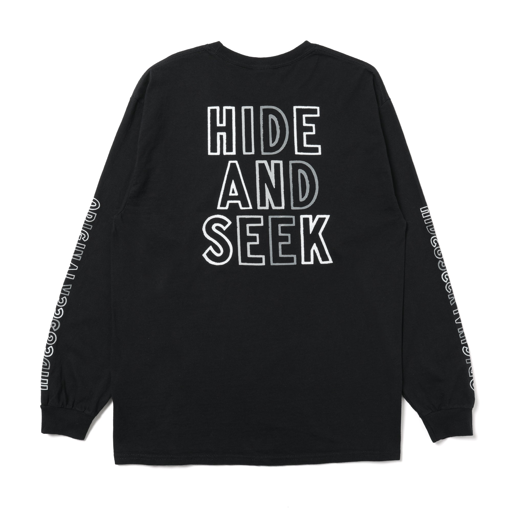 HideandSeek×Toru Nishiura L/STee BLK L H30th-010426] Hide and Seek x Toru Nishiura Original H&S L/S T