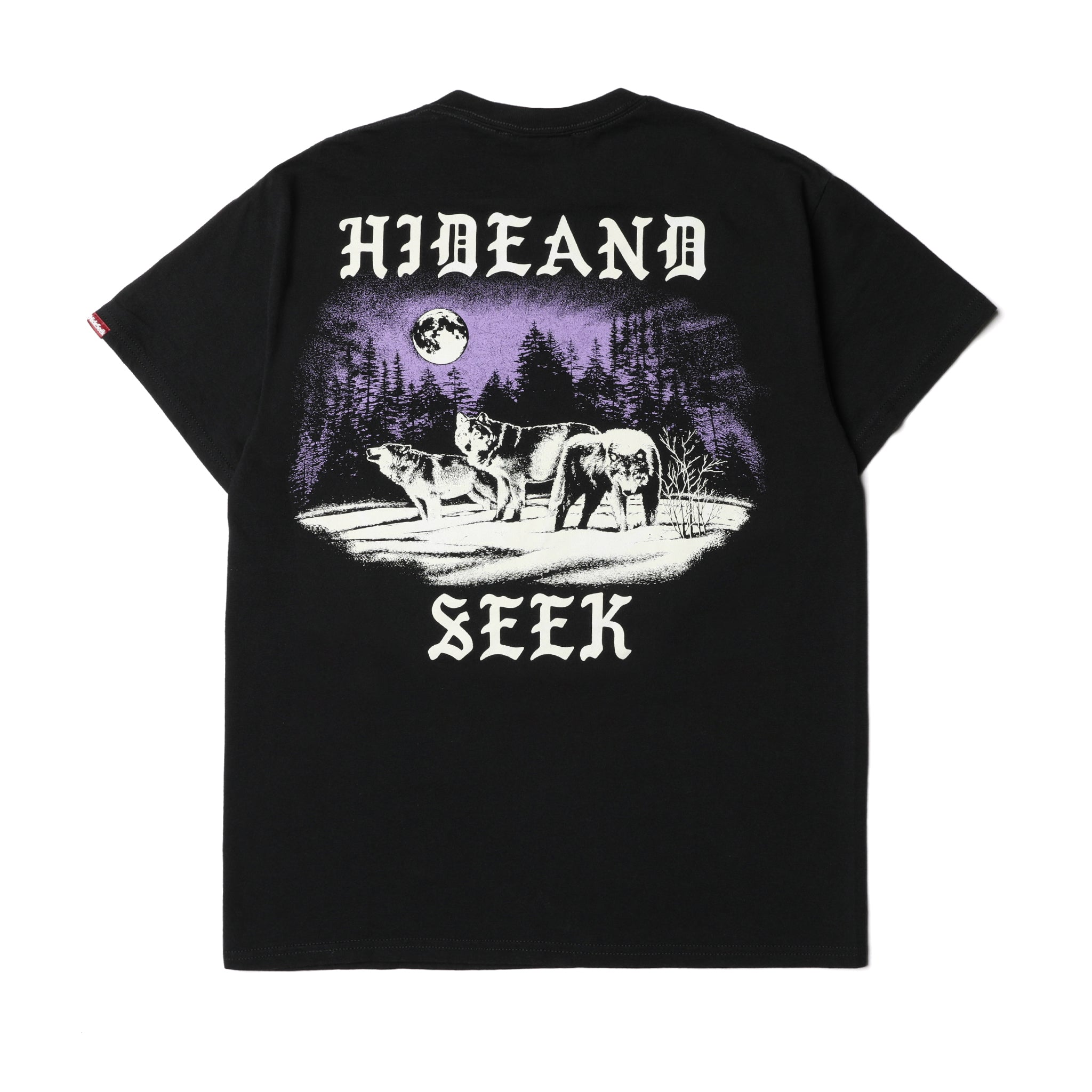 HT 020824 Hide and Seek Wolf T Shirt Black The Darkside Initiative