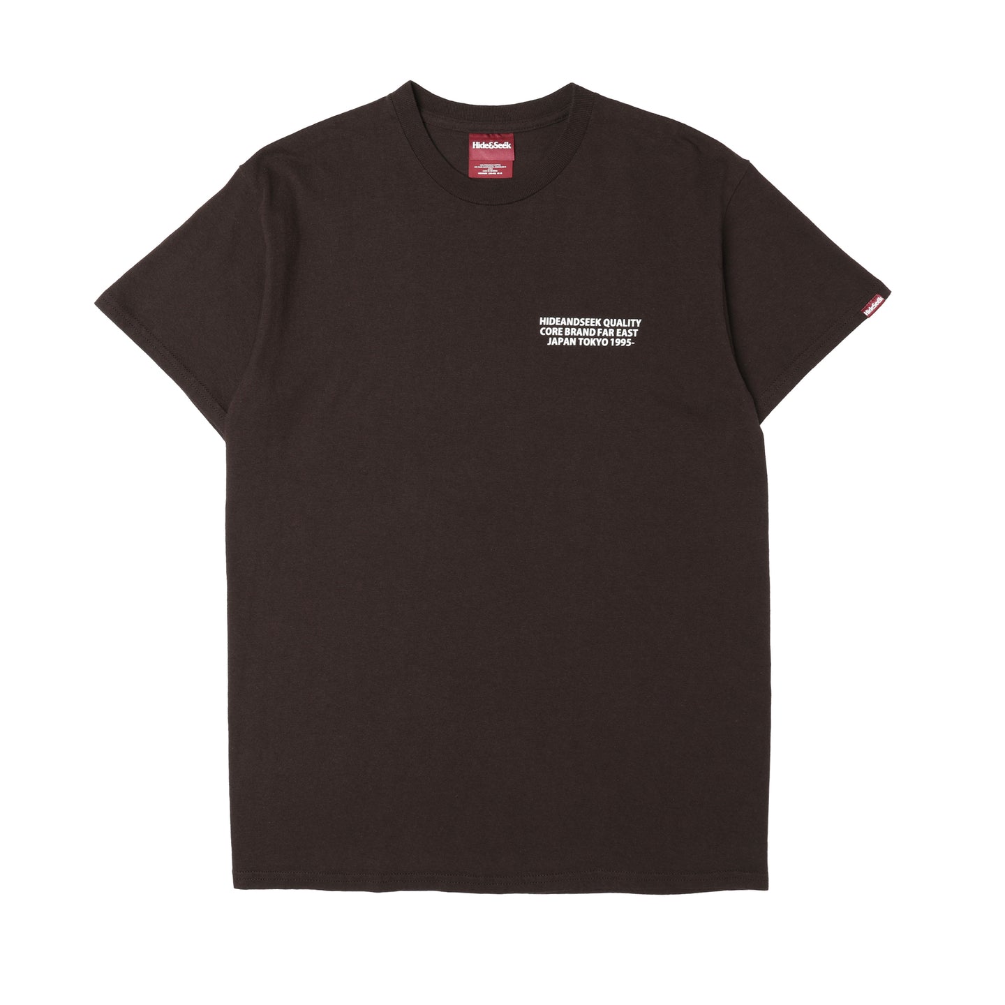 Hide and Seek Q.C.Logo T-Shirt Brown