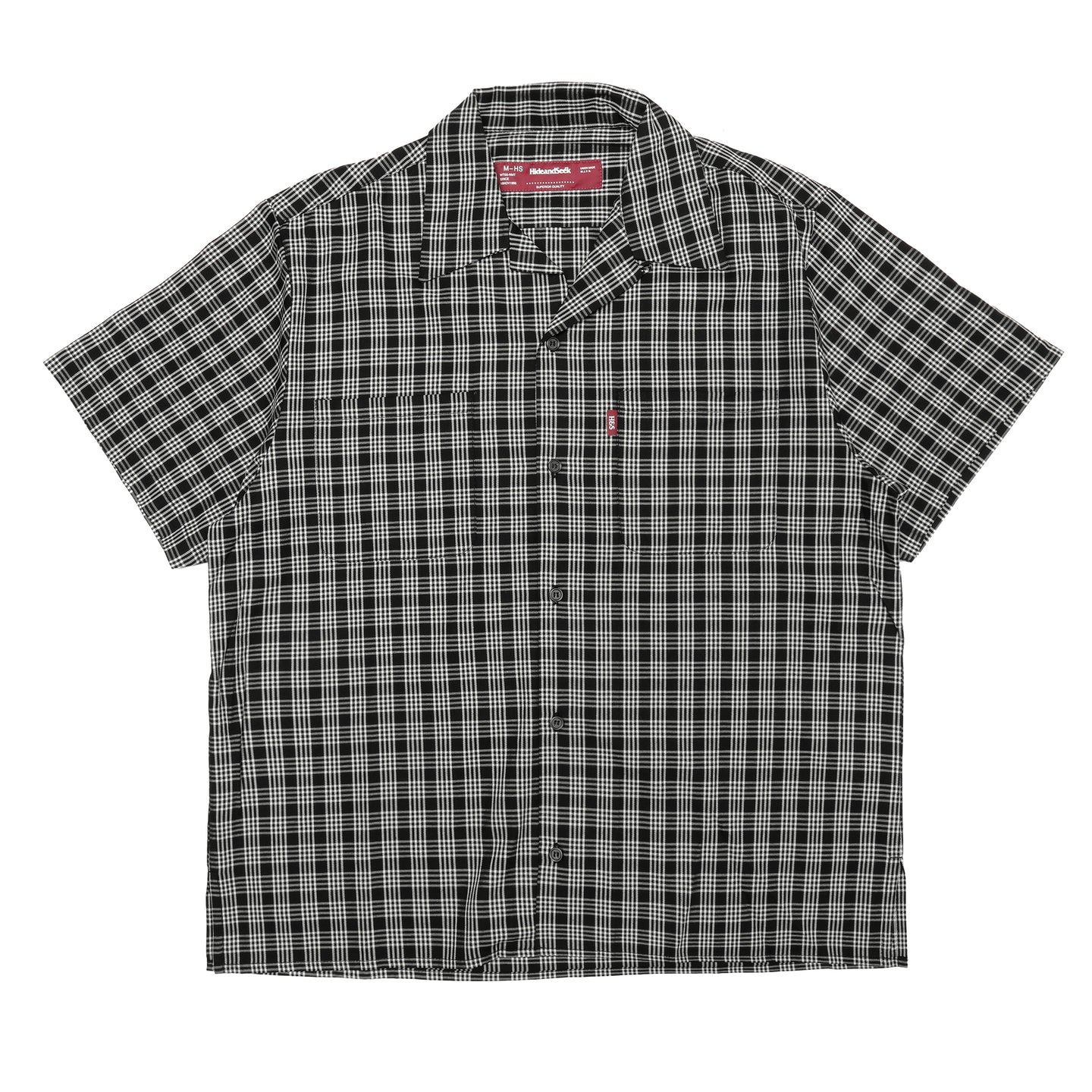 Hide and Seek Check S/S Shirt Black