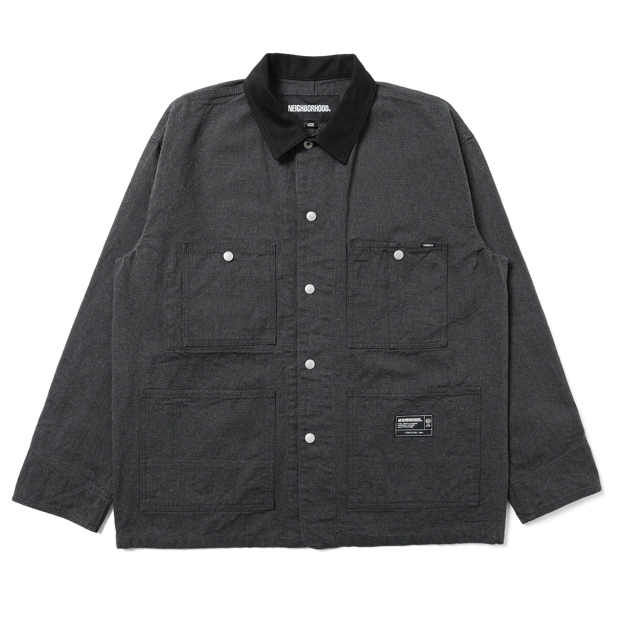Yoke／Coverall Jacket 261AQNH-JKM01] Neighborhood Ox Coverall Jacket (Black) – The