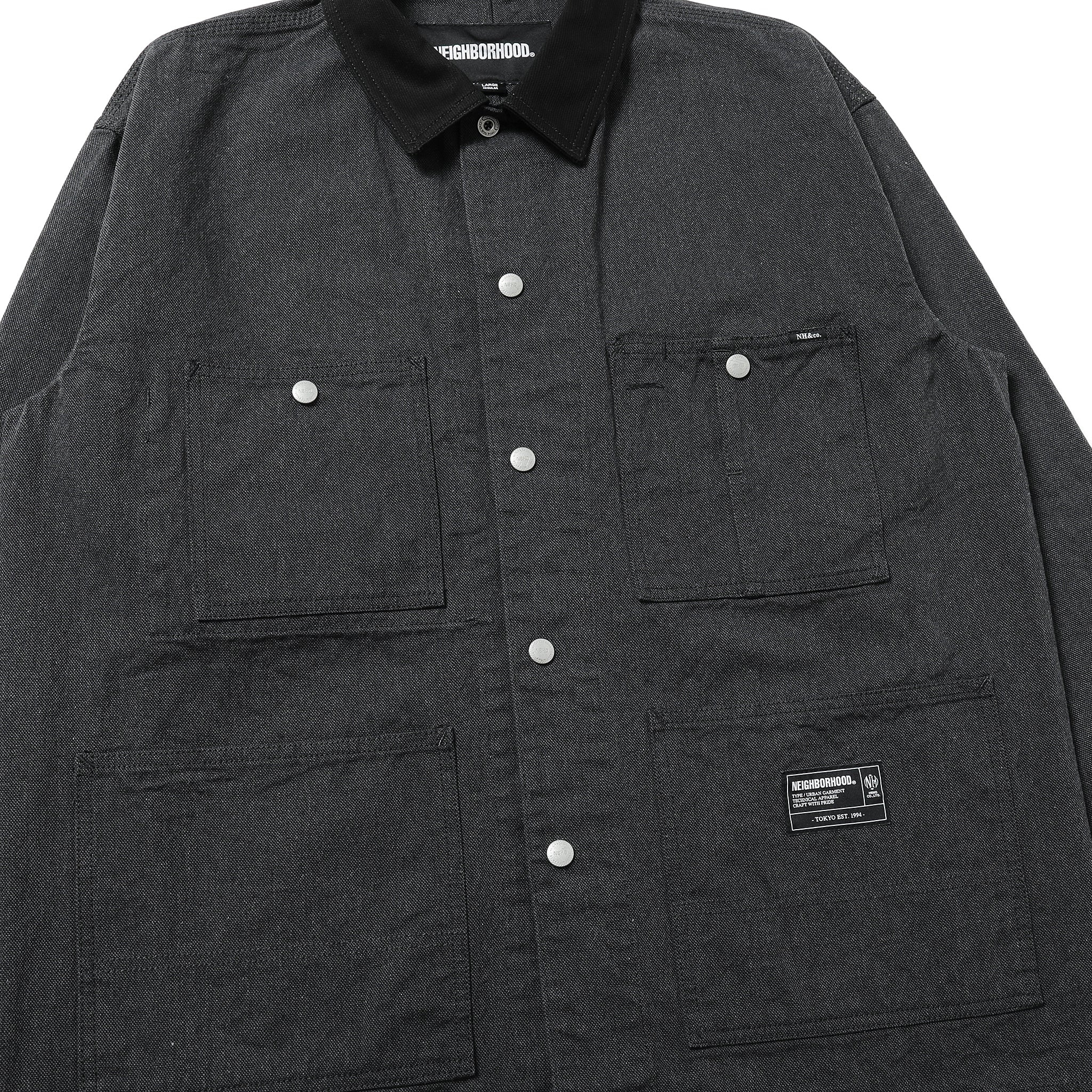 261AQNH-JKM01] Neighborhood Ox Coverall Jacket (Black) – The