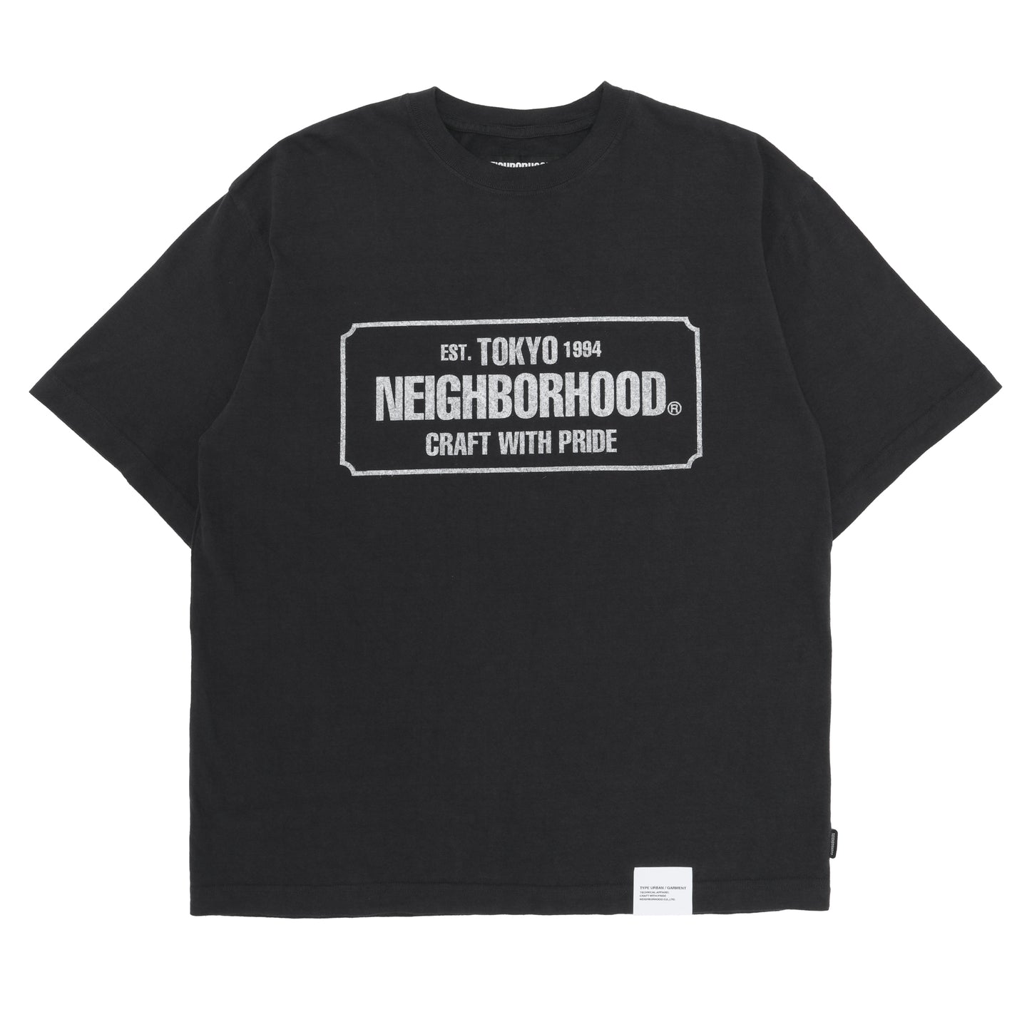Neighborhood Sulfur Dye Crewneck T-Shirt Black