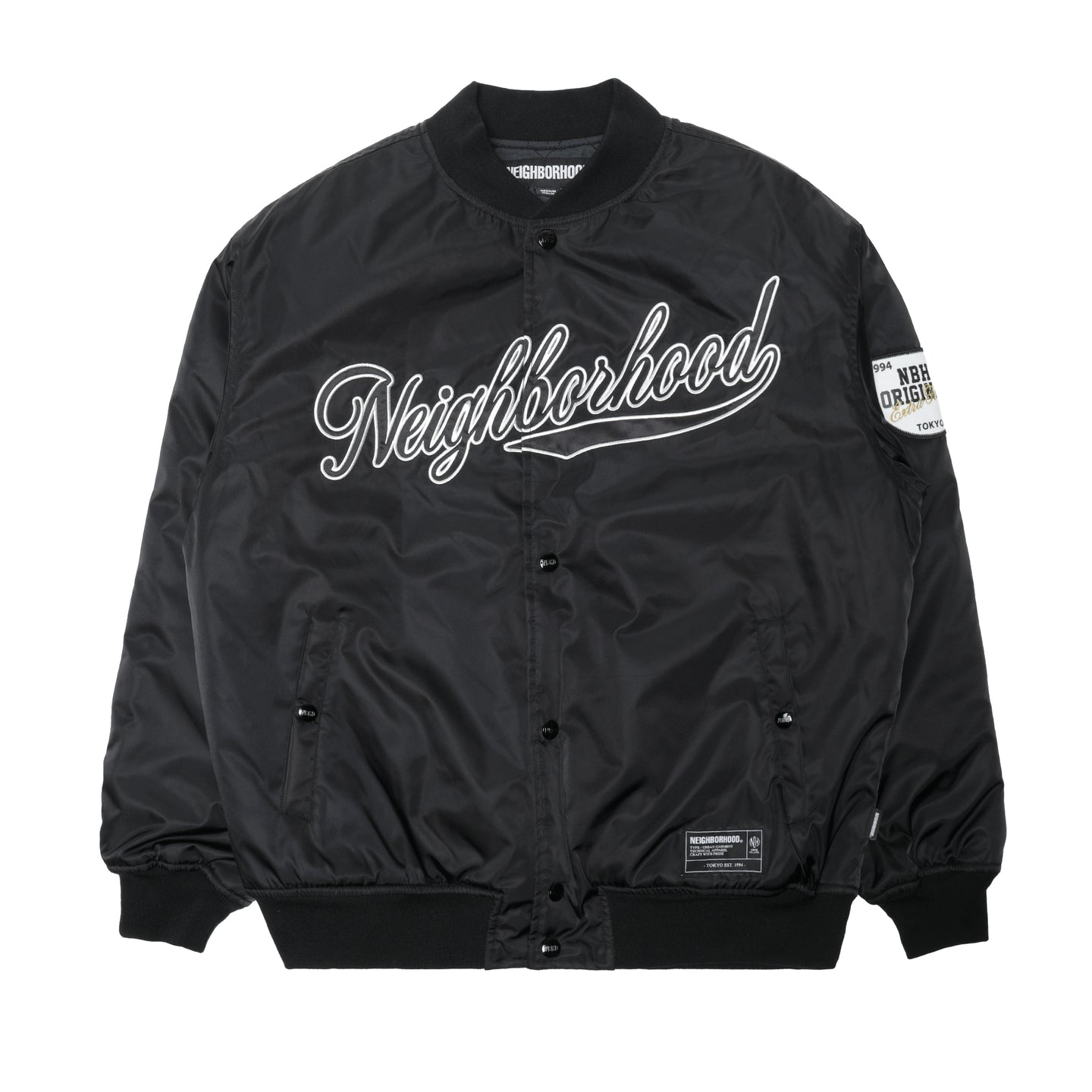 252TSNH-JKM04] Neighborhood Baseball Jacket (Black) – The Darkside