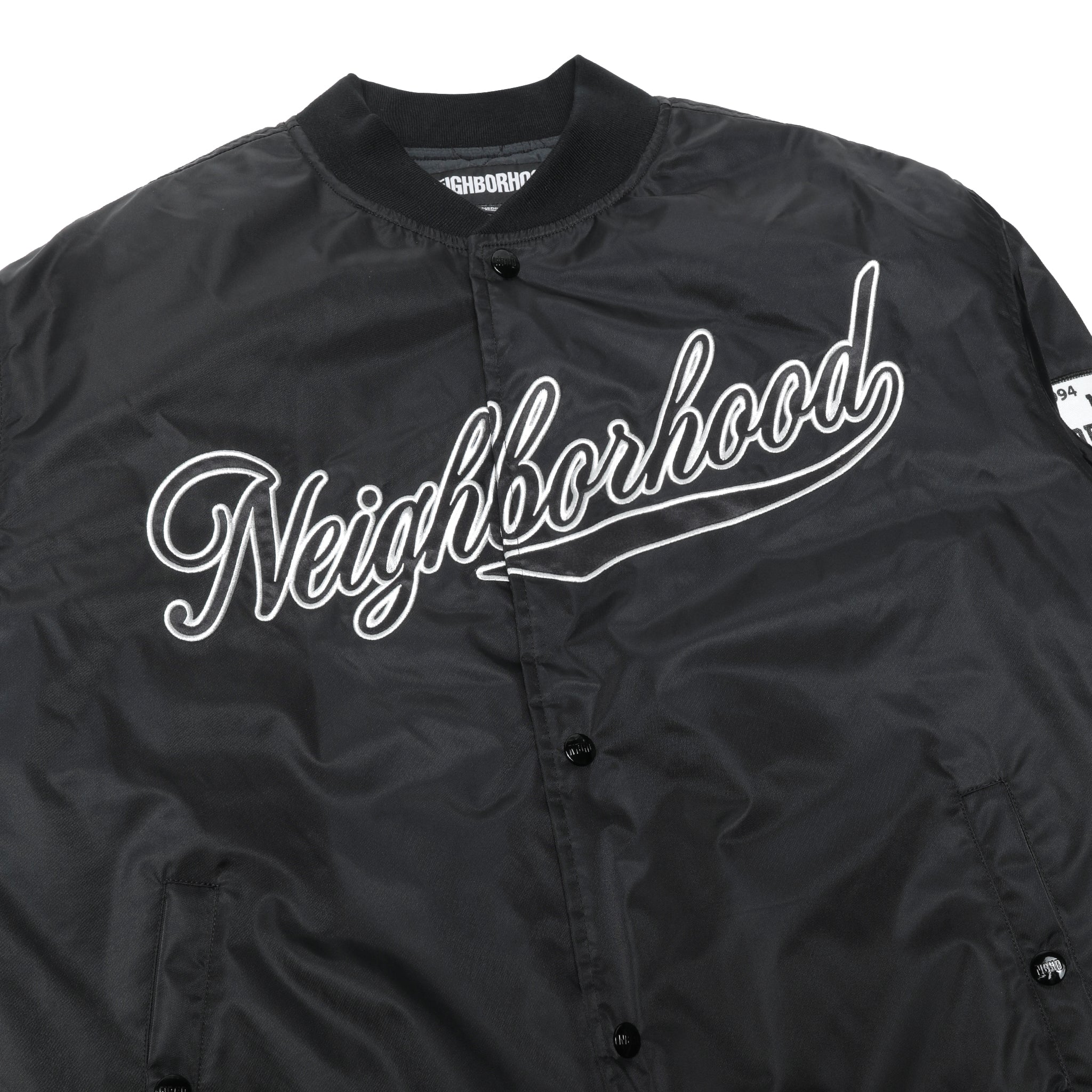 252TSNH-JKM04] Neighborhood Baseball Jacket (Black) – The Darkside