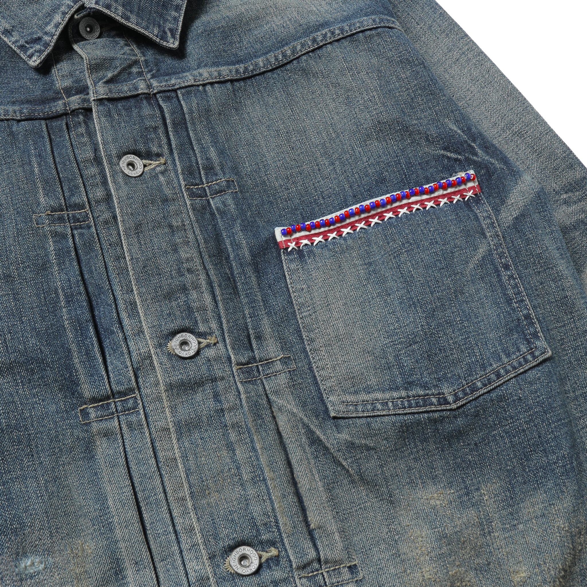 261XBNH-JKM01] Neighborhood Savage Denim Type-1 Jacket (Indigo