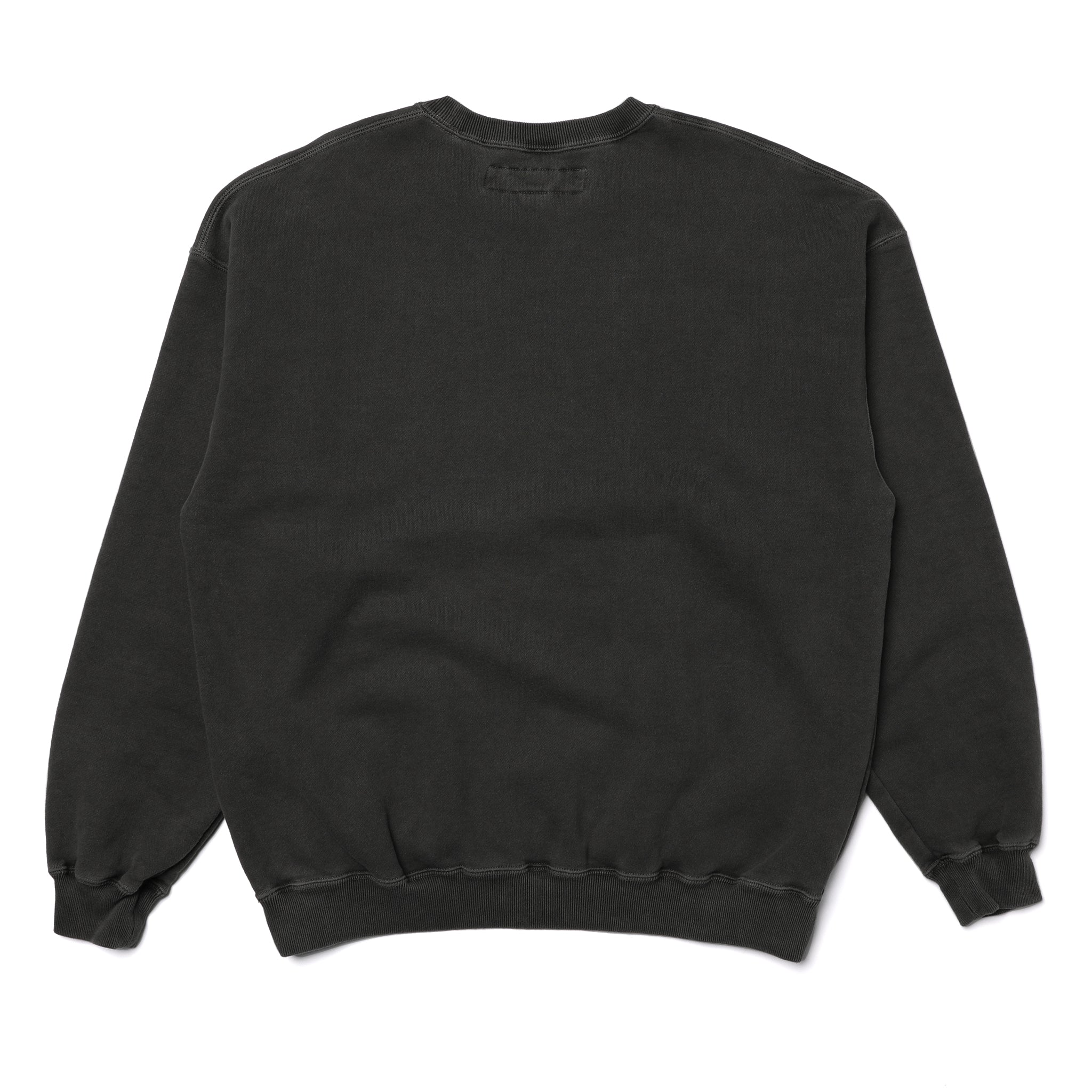 PIGMENT DYED CREWNECK LS BLACK L