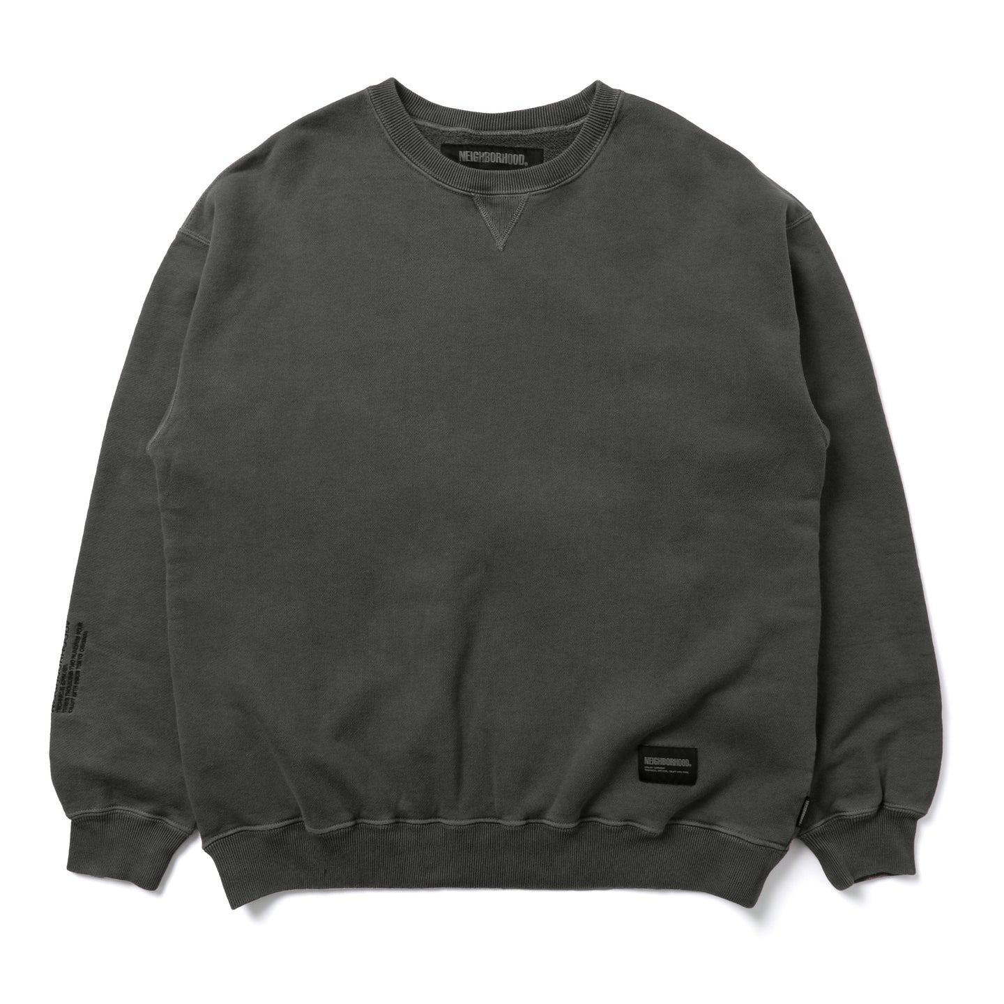 Neighborhood Pigment Dyed Crewneck Sweater Black