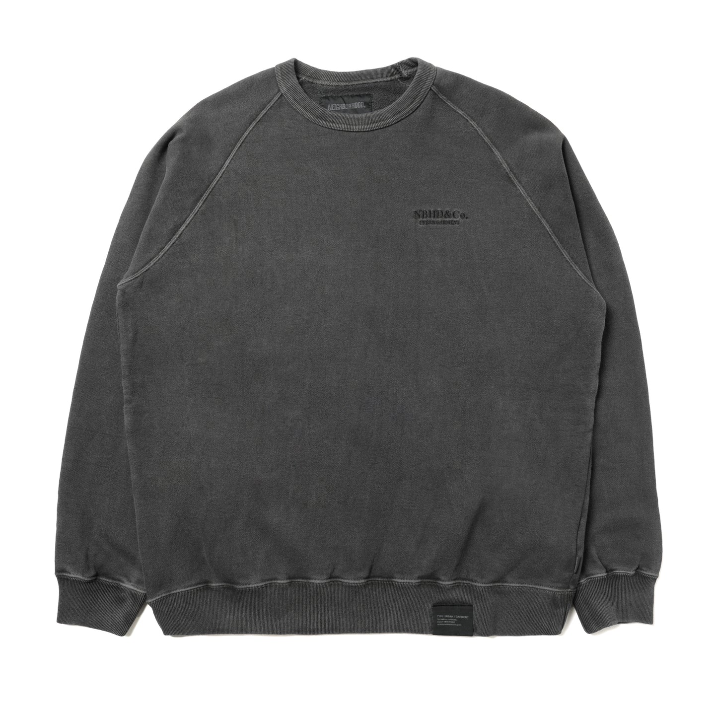 261FPNH-CSM01] Neighborhood Pigment Dyed Sweatshirt LS (Black