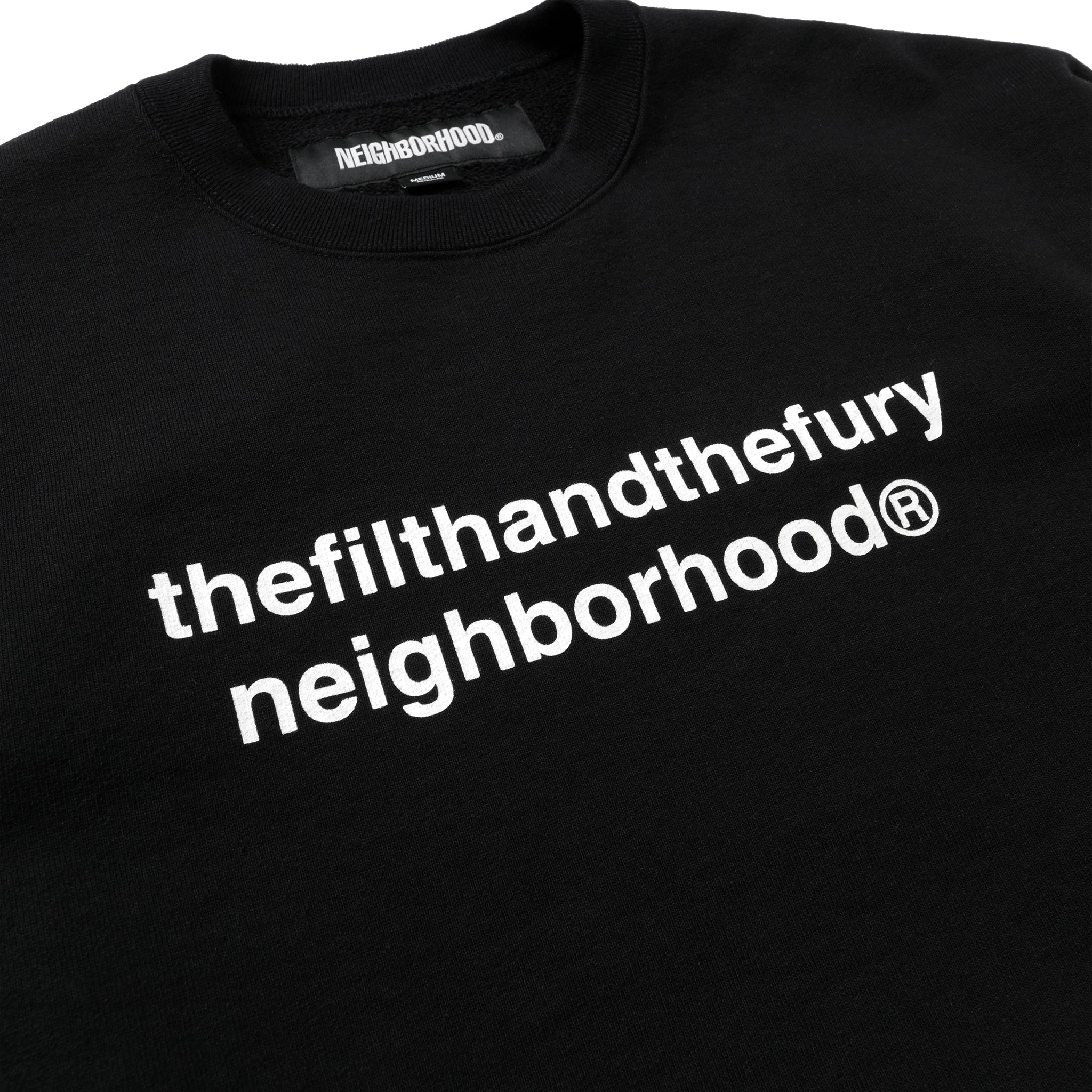 251UWNH-CSM03] Neighborhood Solid Crewneck Sweater (Black) – The