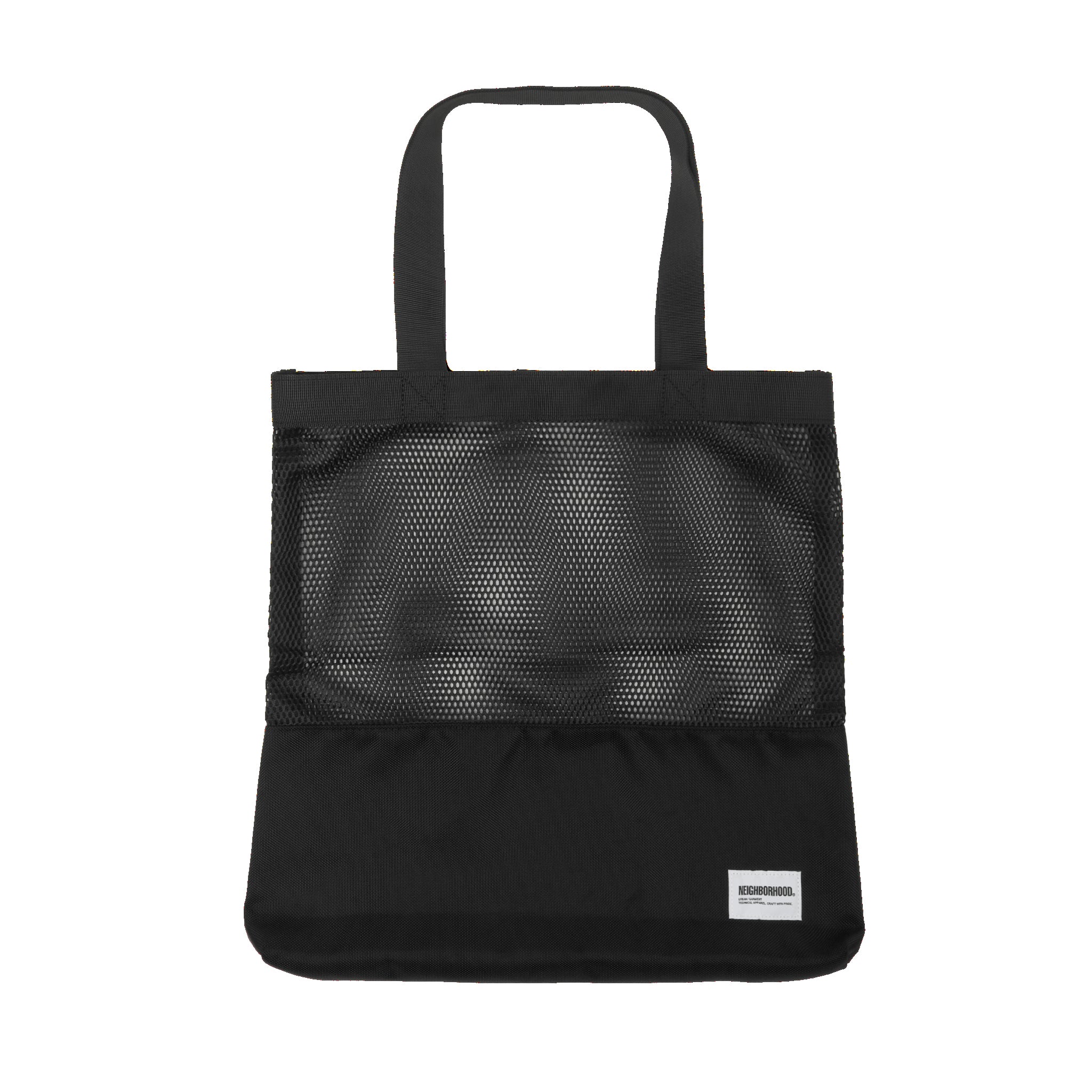251FJNH-CG01] Neighborhood Mesh Tote Bag (Black) – The