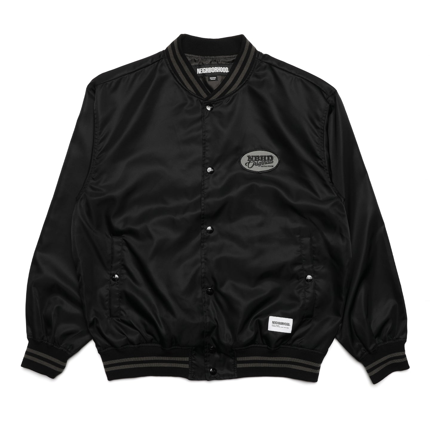 232TSNH-JKM02] Neighborhood Baseball Jacket (Black) – The Darkside