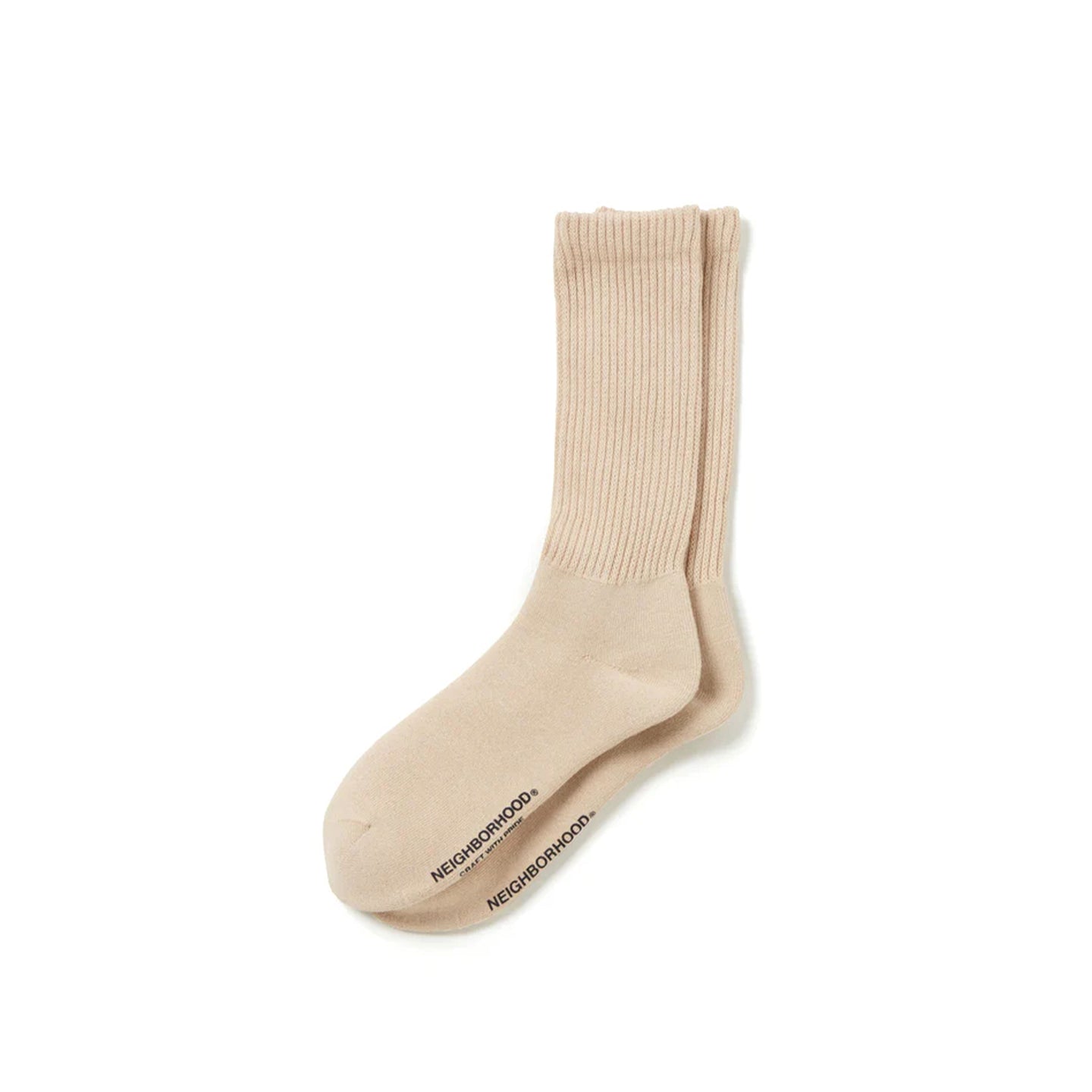 Neighborhood Plain Socks Beige