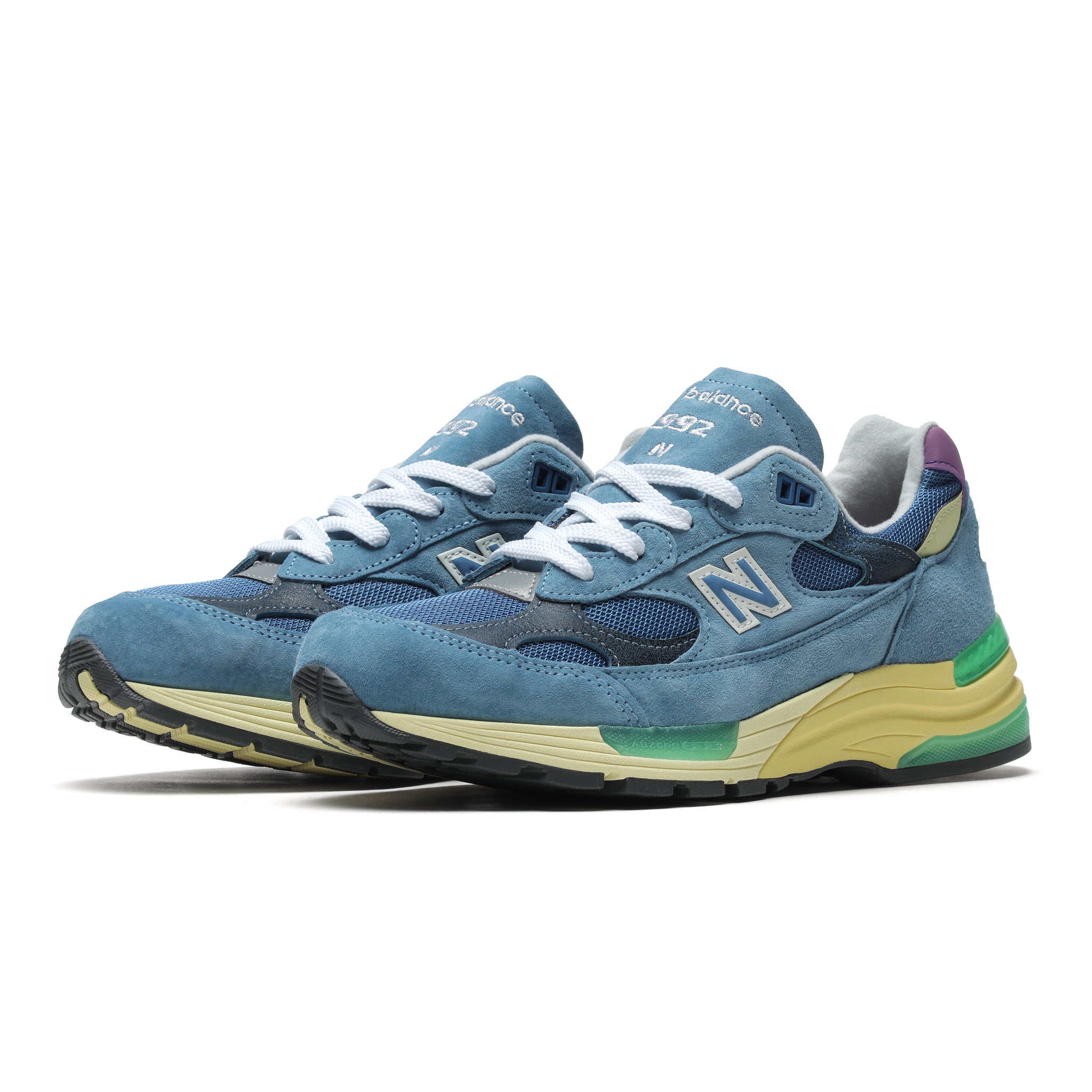U9929NF] New Balance Made in USA 992 (Sea Stone, Green Apple