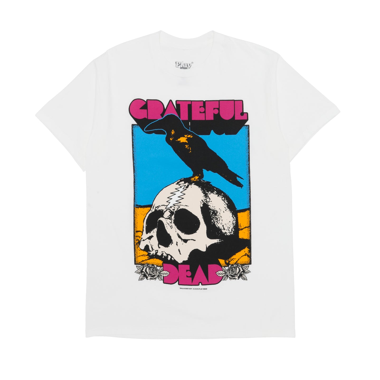 Play Dead Bird Skull T-Shirt White
