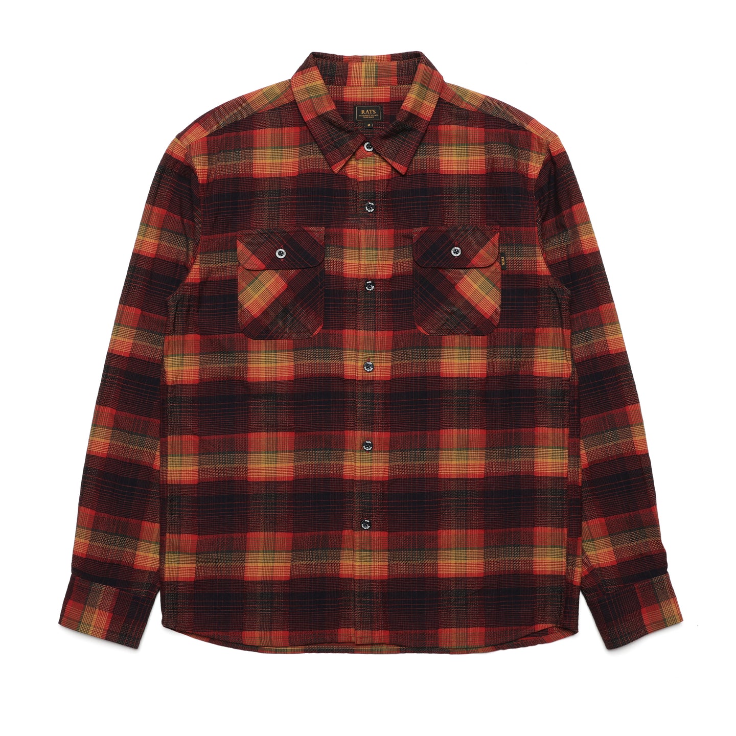Rats Multi-Color Check L/S Shirt Red