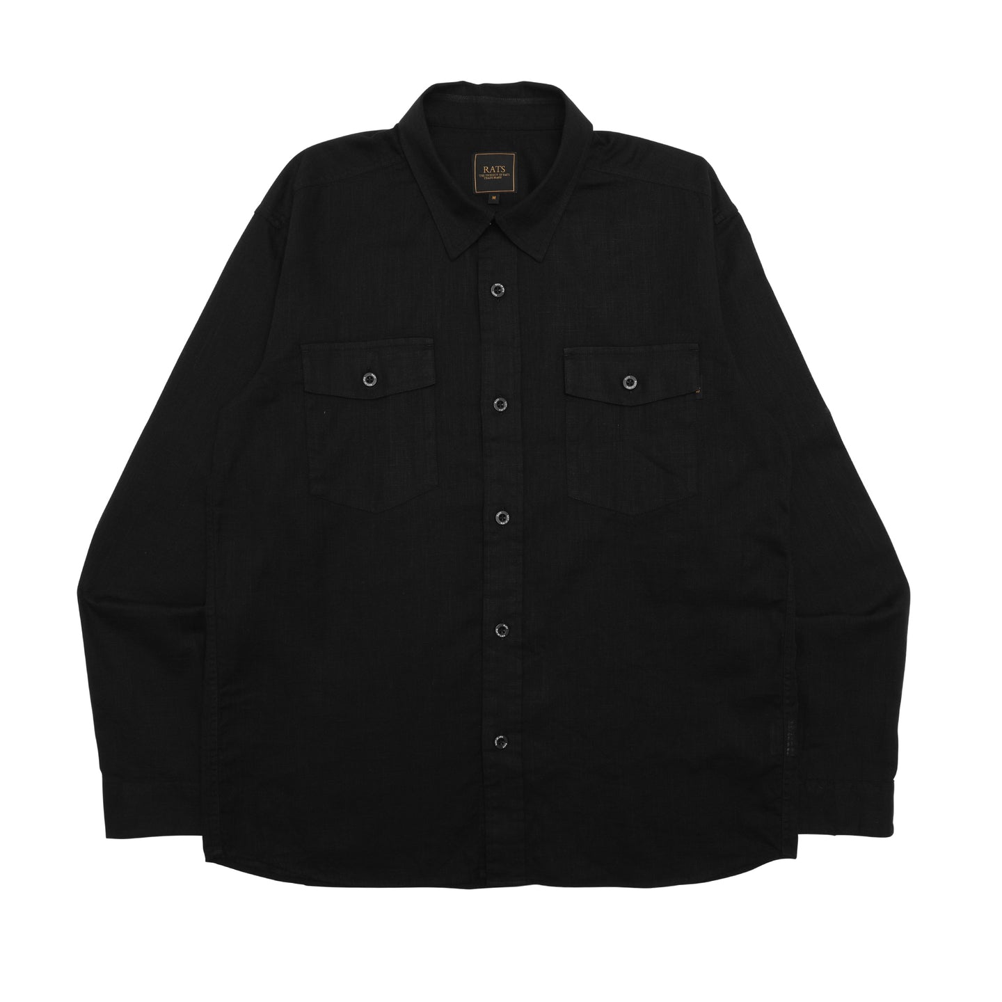 Rats Piece Dyed L/S Shirt Black