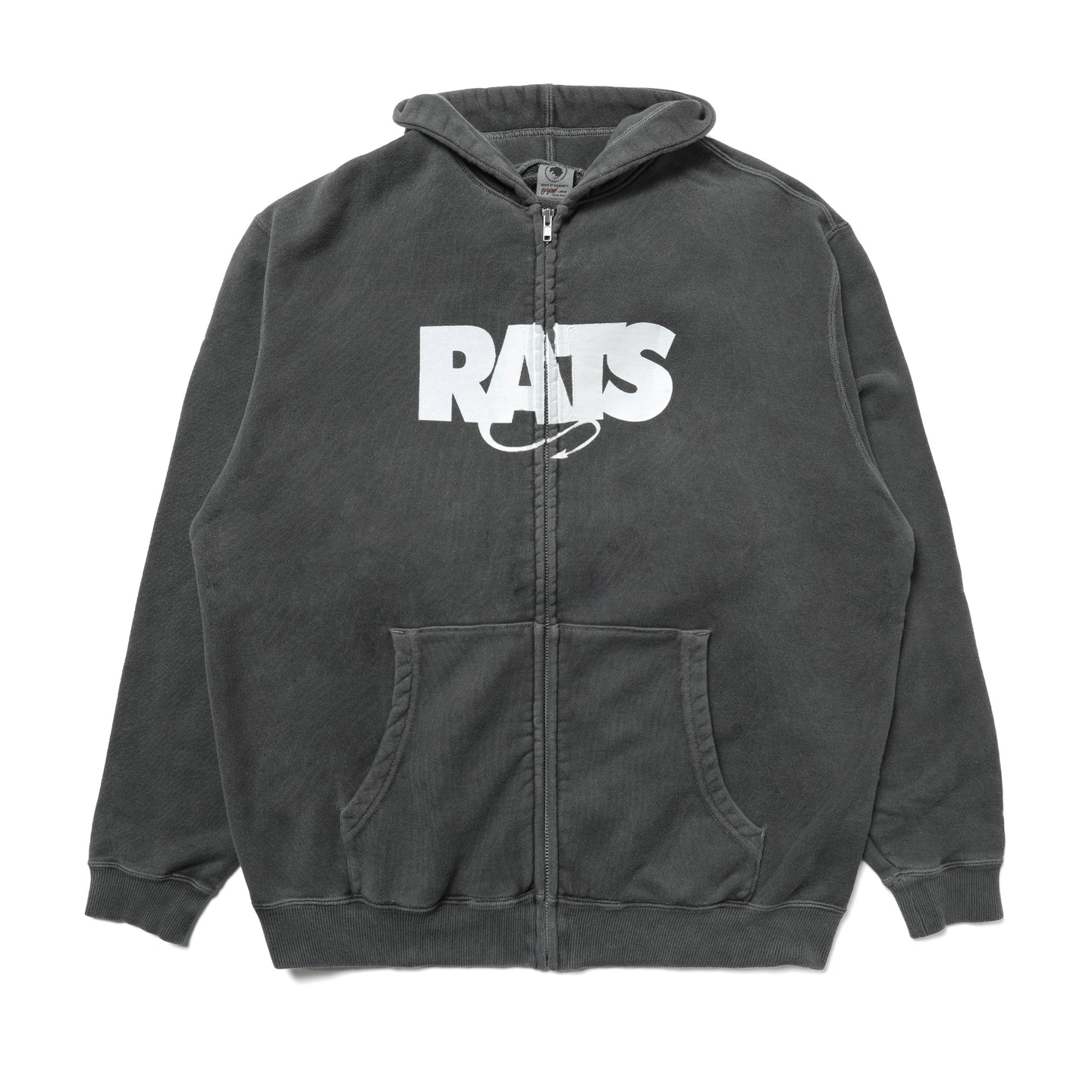 26'RTC-0204] Rats Pigment Dyed Zip Hoodie (Black) – The Darkside