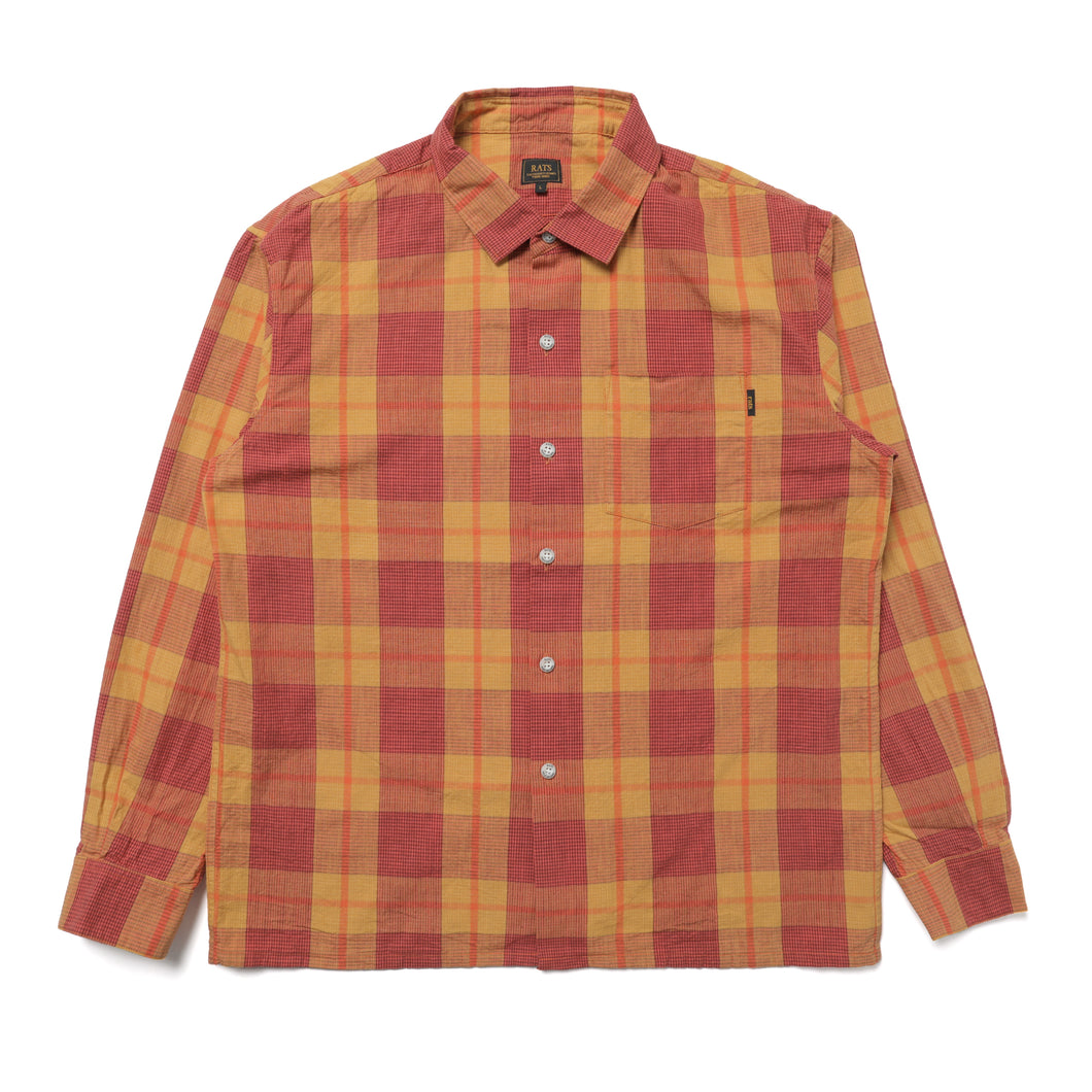 トップス RATS STANDCOLLAR FLANNEL CHECK SHIRT XL Rats – The Darkside Initiative